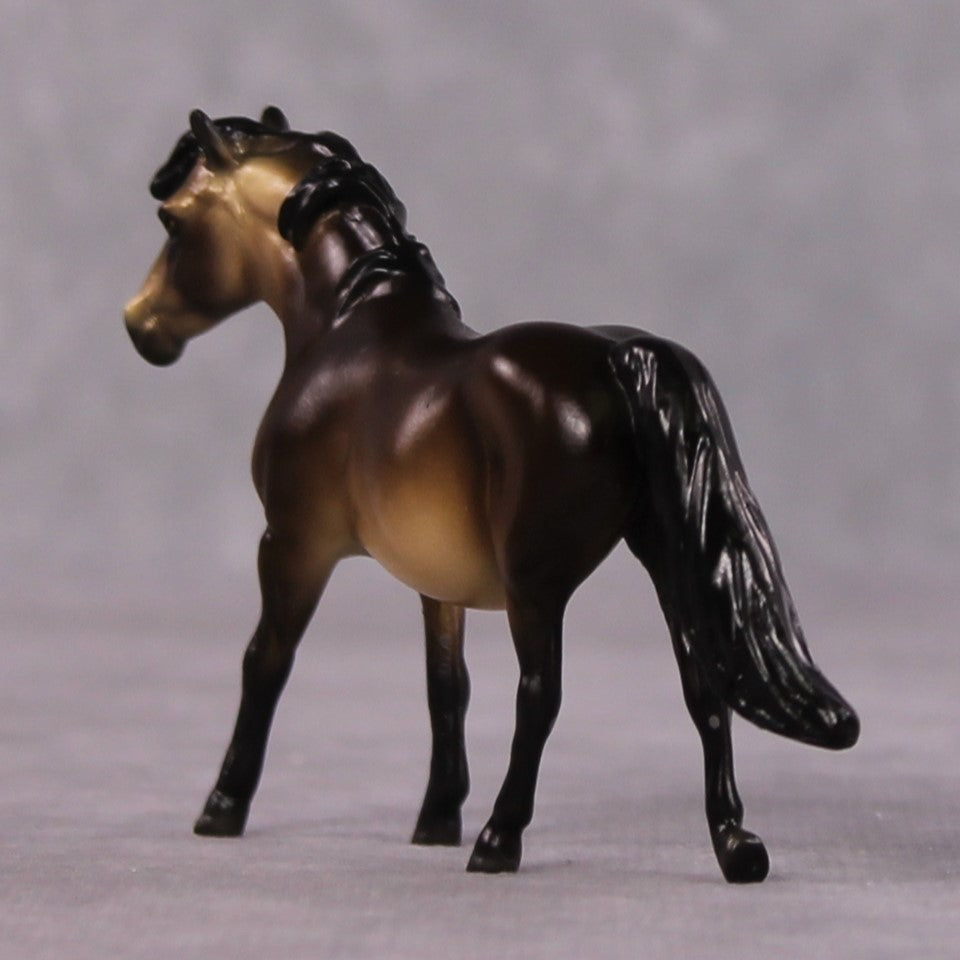 "Niarah" OOAK Dappled Sooty Buckskin Pony Chip By Ellen Robbins Shakespeare Sonnet 18 &amp; 130 Chips CL25