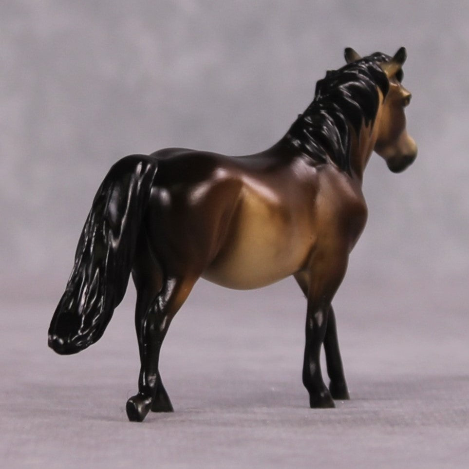 "Niarah" OOAK Dappled Sooty Buckskin Pony Chip By Ellen Robbins Shakespeare Sonnet 18 & 130 Chips CL25