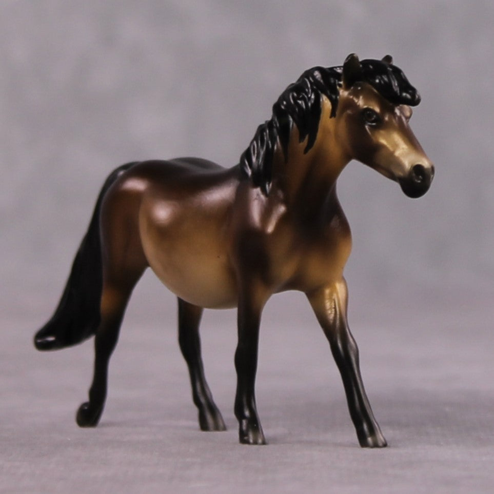 "Niarah" OOAK Dappled Sooty Buckskin Pony Chip By Ellen Robbins Shakespeare Sonnet 18 & 130 Chips CL25