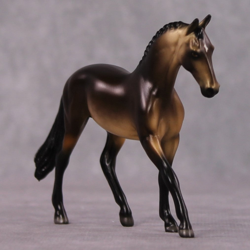 "Cire" OOAK Dappled Sooty Buckskin Warmblood Chip By Ellen Robbins Shakespeare Sonnet 18 & 130 Chips CL25