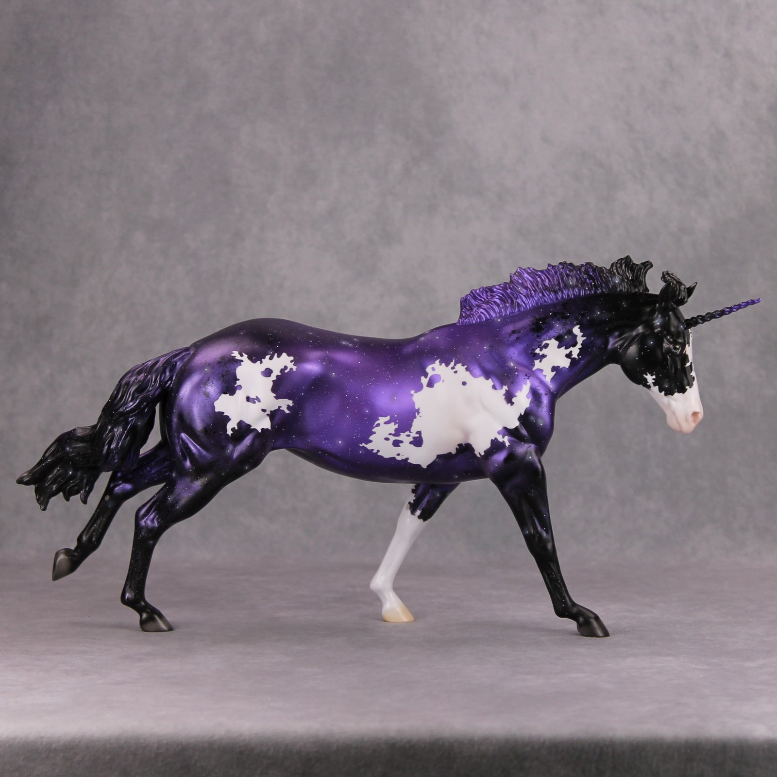 First Contact OOAK Deco Purple Alien Unicorn Remington By Jess Hamill MM24 MHP Auction Piece