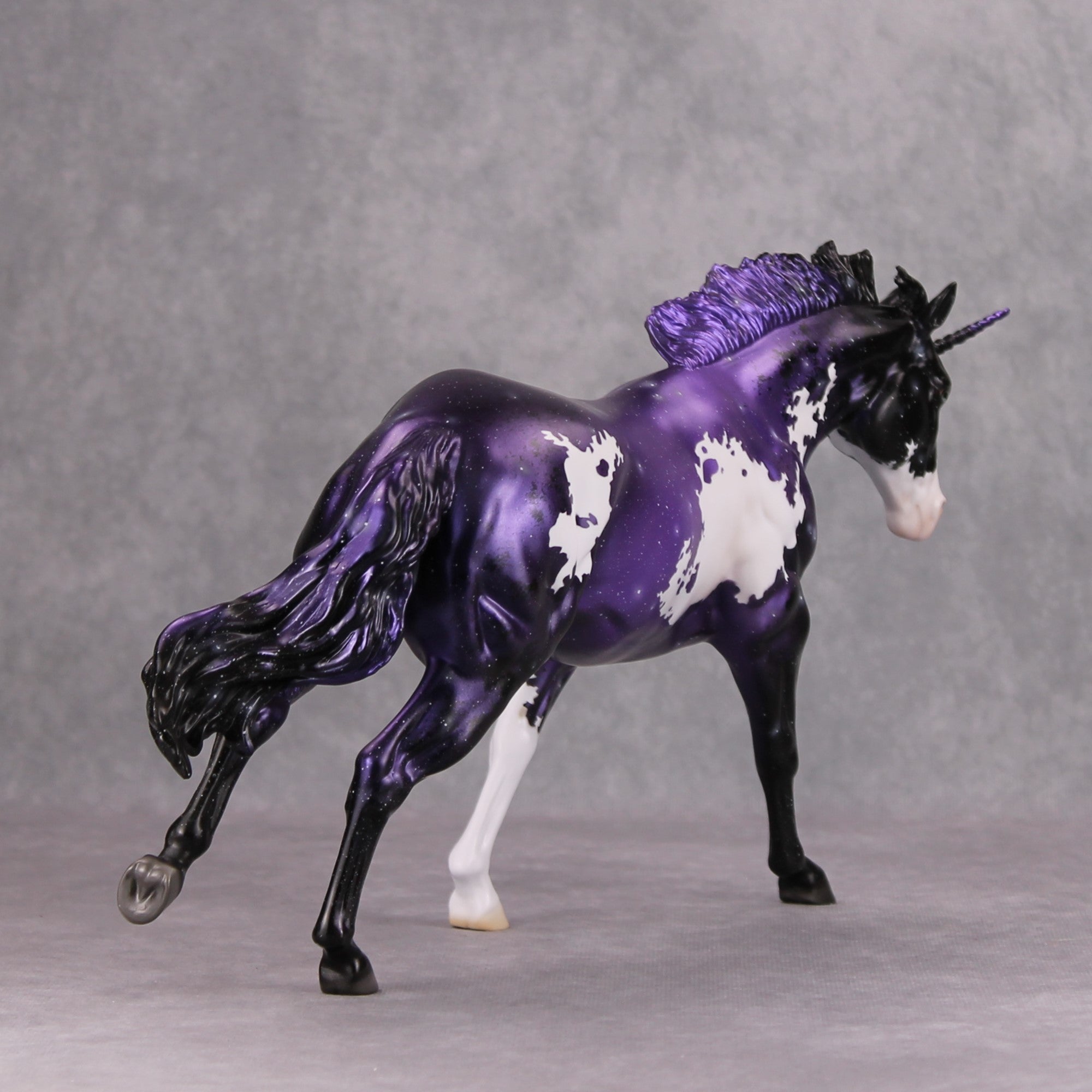 First Contact OOAK Deco Purple Alien Unicorn Remington By Jess Hamill MM24 MHP Auction Piece