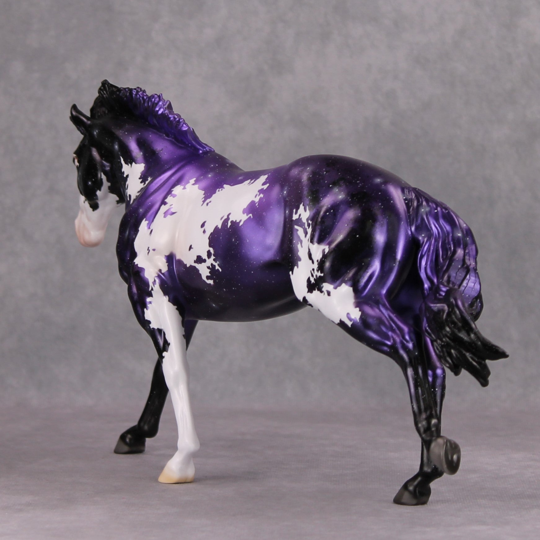 First Contact OOAK Deco Purple Alien Unicorn Remington By Jess Hamill MM24 MHP Auction Piece