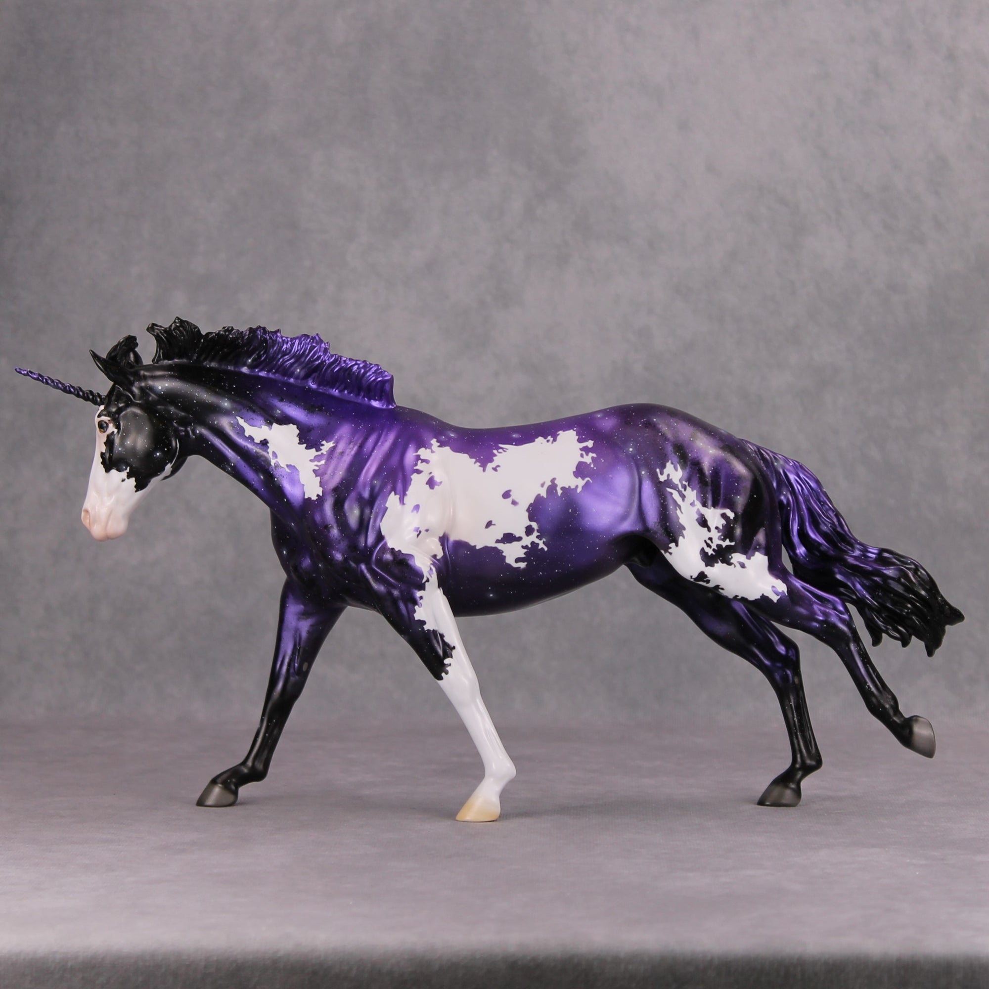 First Contact OOAK Deco Purple Alien Unicorn Remington By Jess Hamill MM24 MHP Auction Piece