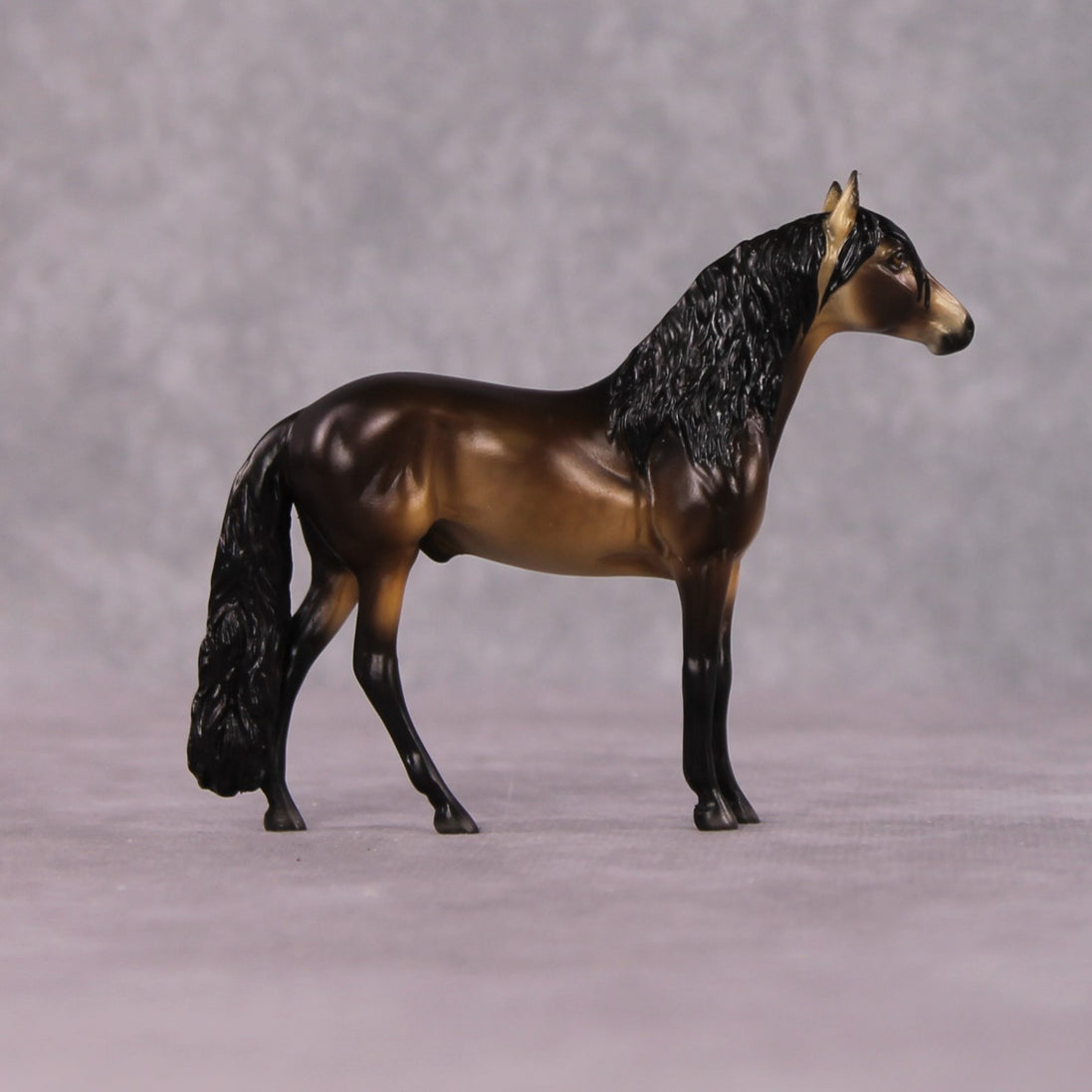 "Enigma" OOAK Dappled Sooty Buckskin Andalusian Chip By Ellen Robbins Shakespeare Sonnet 18 & 130 Chips CL25