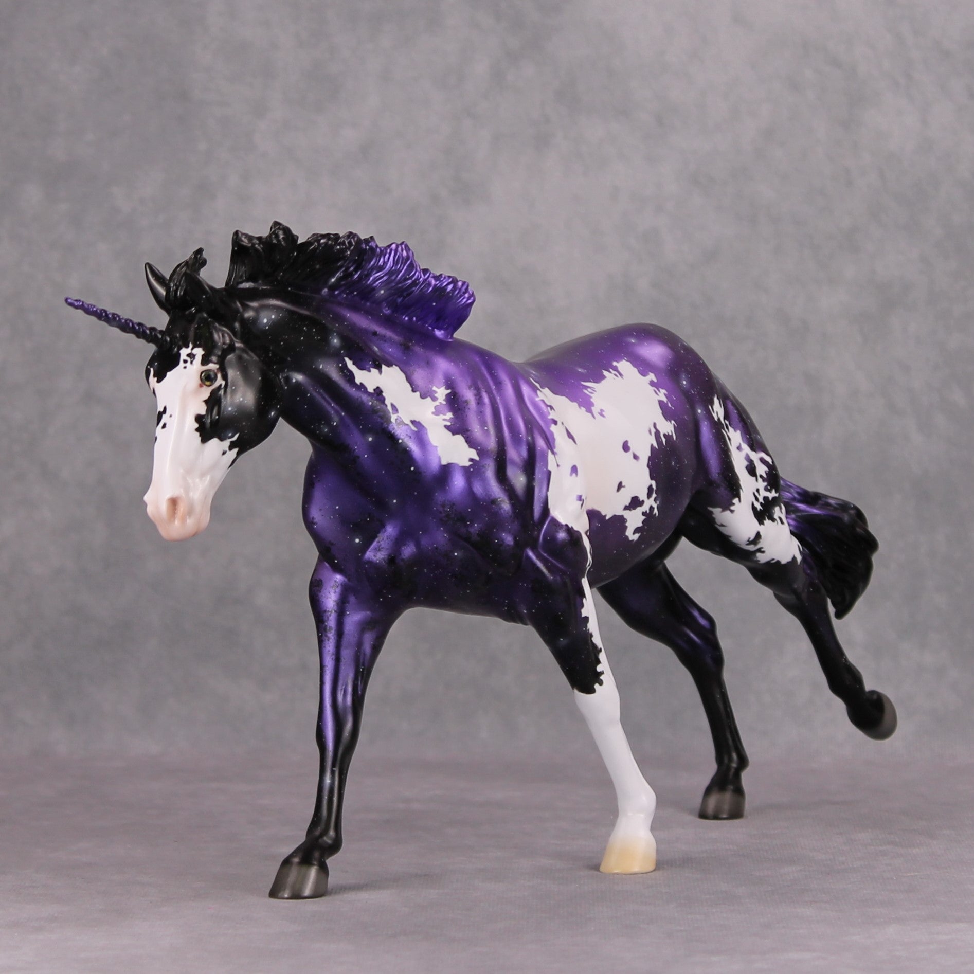 First Contact OOAK Deco Purple Alien Unicorn Remington By Jess Hamill MM24 MHP Auction Piece