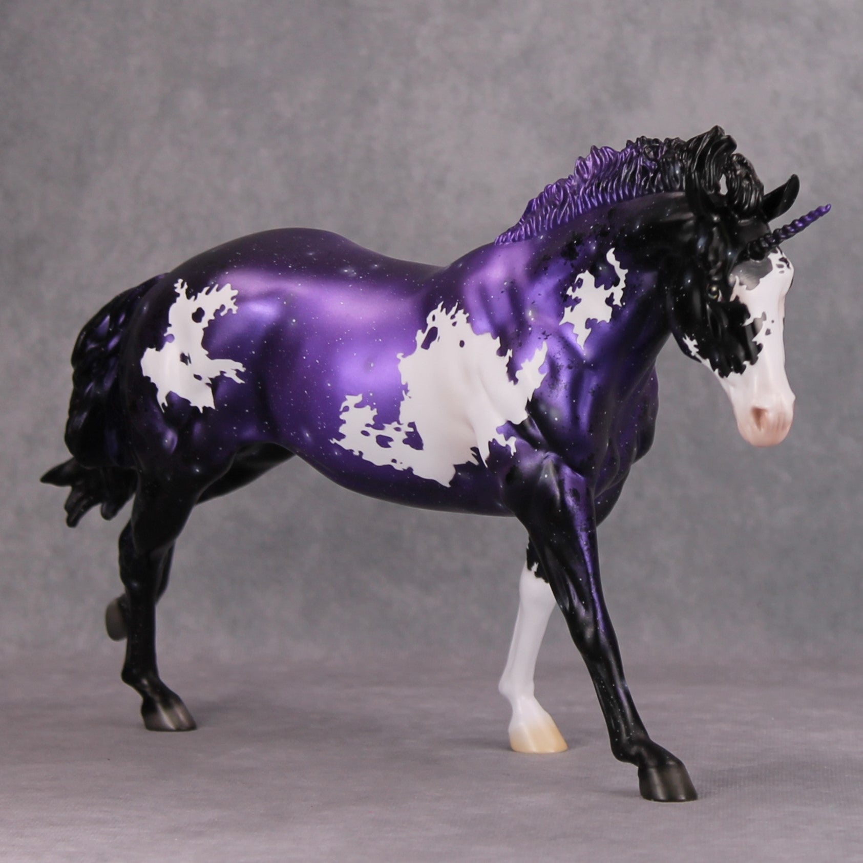 First Contact OOAK Deco Purple Alien Unicorn Remington By Jess Hamill MM24 MHP Auction Piece