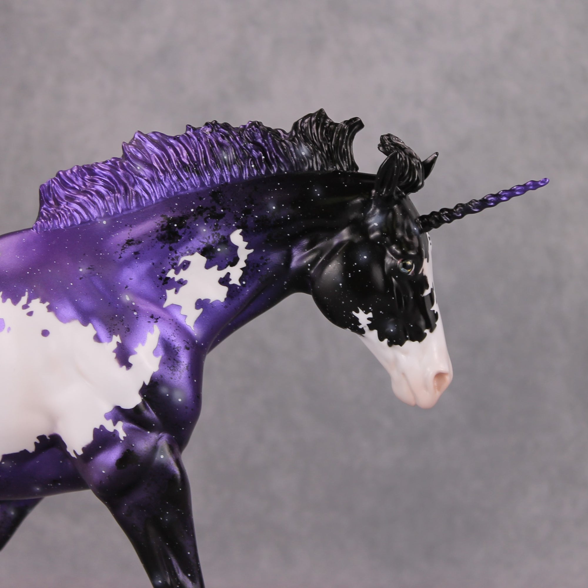 First Contact OOAK Deco Purple Alien Unicorn Remington By Jess Hamill MM24 MHP Auction Piece