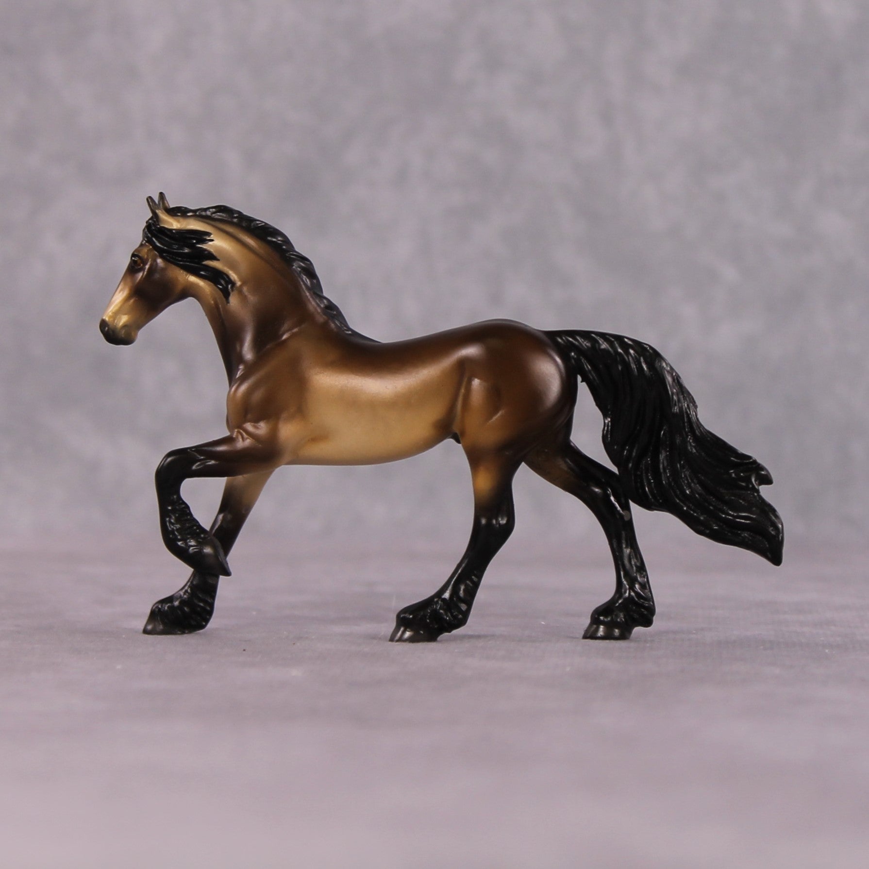 "Mysteria" OOAK Dappled Sooty Buckskin Friesian Chip By Ellen Robbins Shakespeare Sonnet 18 &amp; 130 Chips CL25