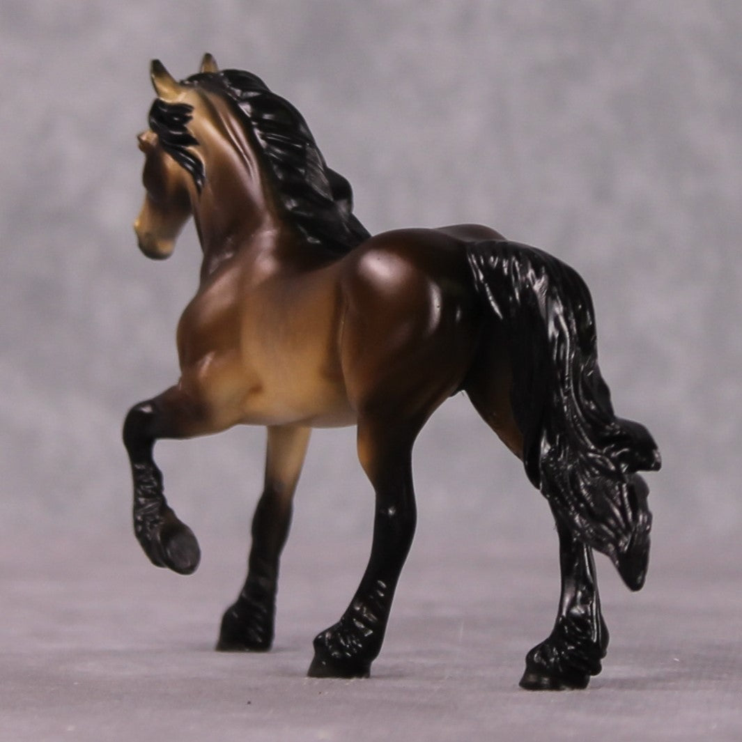 "Mysteria" OOAK Dappled Sooty Buckskin Friesian Chip By Ellen Robbins Shakespeare Sonnet 18 &amp; 130 Chips CL25