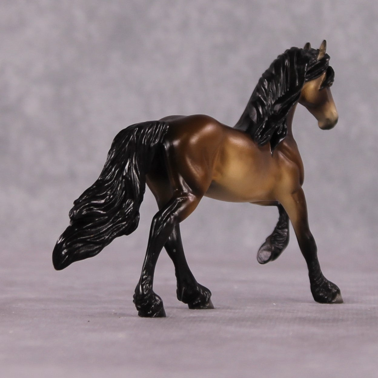 "Mysteria" OOAK Dappled Sooty Buckskin Friesian Chip By Ellen Robbins Shakespeare Sonnet 18 &amp; 130 Chips CL25