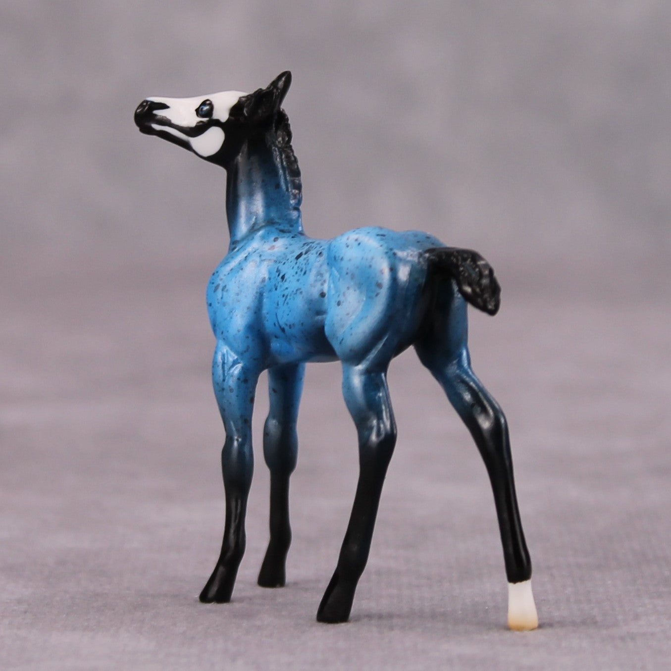 Zero Gravity OOAK Blue Skull Deco Foal Chip By Jess Hamill MM24