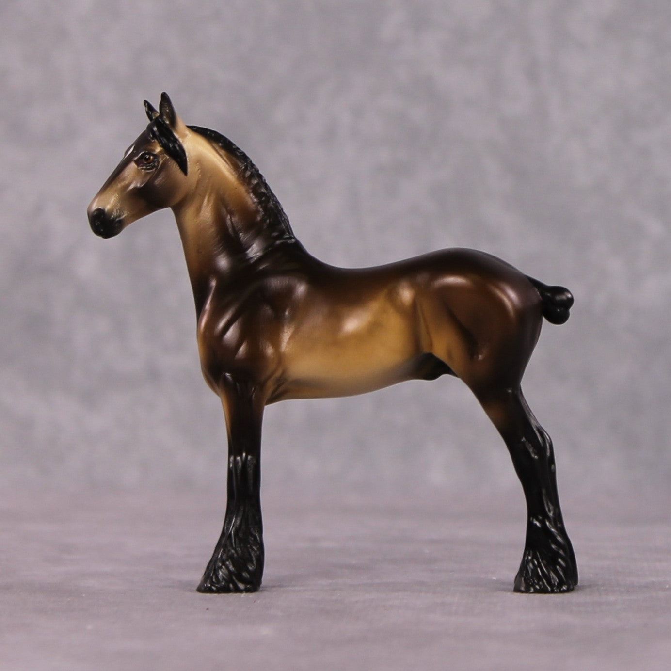 "Obscura" OOAK Dappled Sooty Buckskin Drafter Chip By Ellen Robbins Shakespeare Sonnet 18 & 130 Chips CL25