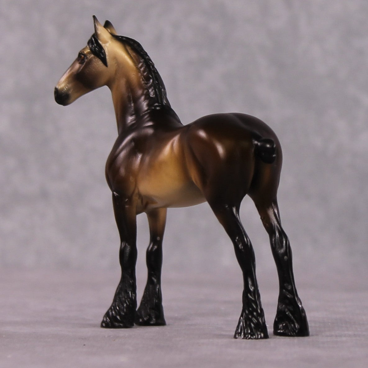 "Obscura" OOAK Dappled Sooty Buckskin Drafter Chip By Ellen Robbins Shakespeare Sonnet 18 &amp; 130 Chips CL25