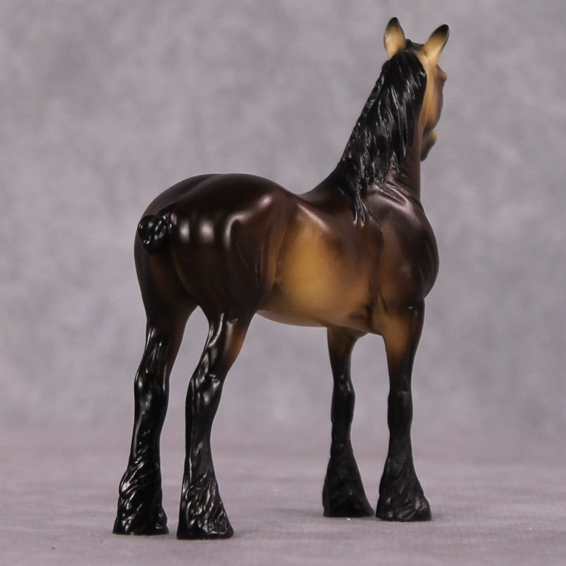 "Obscura" OOAK Dappled Sooty Buckskin Drafter Chip By Ellen Robbins Shakespeare Sonnet 18 &amp; 130 Chips CL25