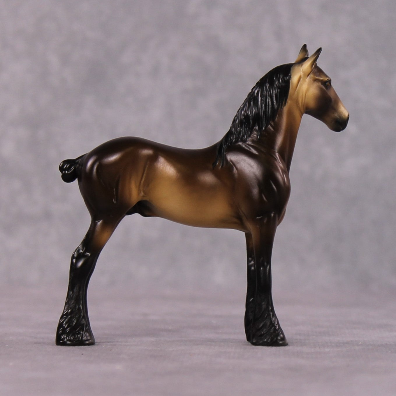 "Obscura" OOAK Dappled Sooty Buckskin Drafter Chip By Ellen Robbins Shakespeare Sonnet 18 &amp; 130 Chips CL25