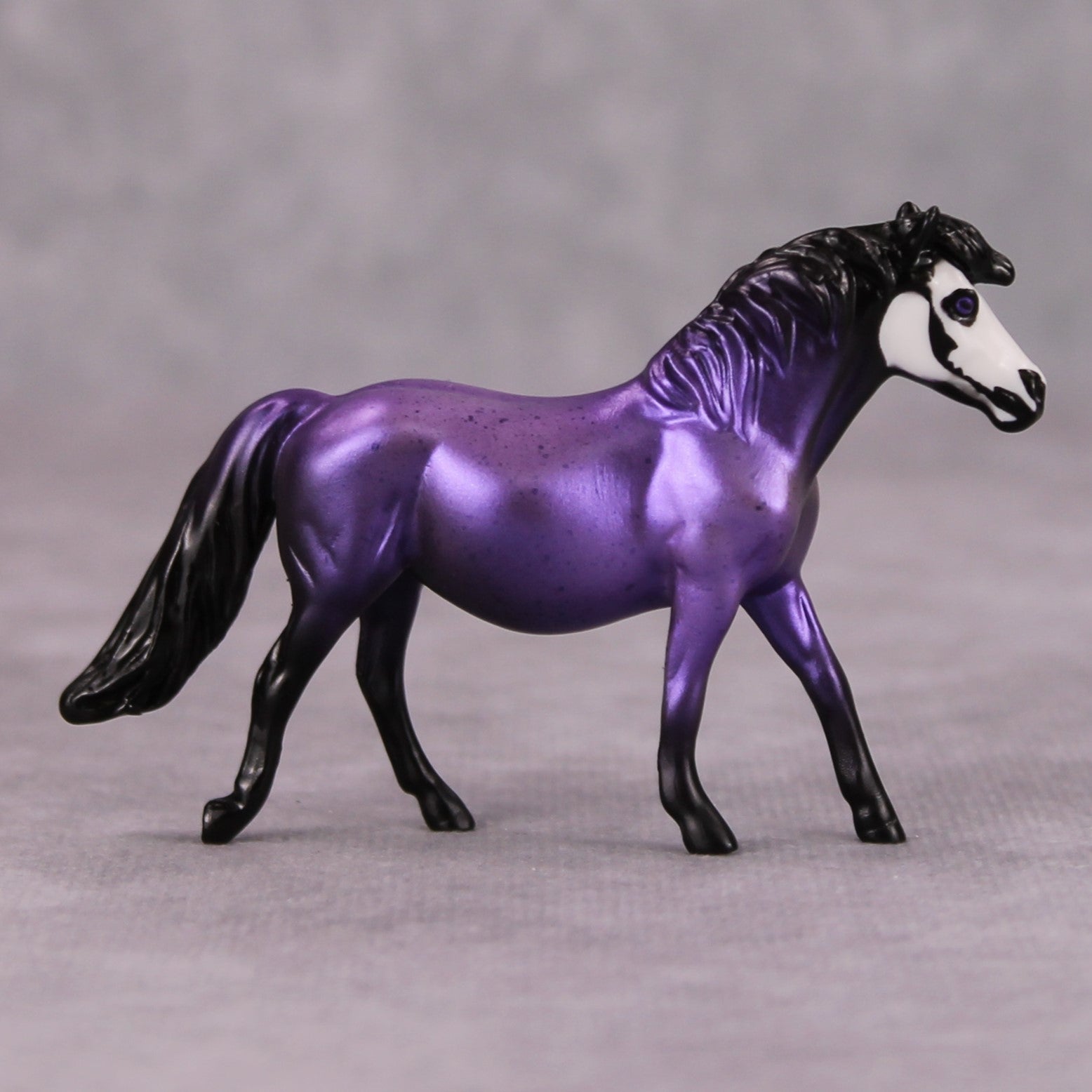 Jump Scare OOAK Purple Skull Deco Pony Chip By Jess Hamill MM24