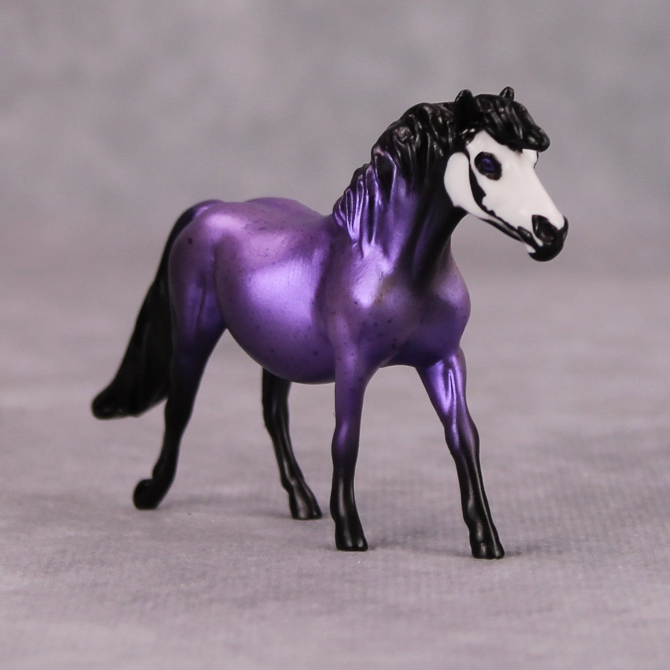 Jump Scare OOAK Purple Skull Deco Pony Chip By Jess Hamill MM24