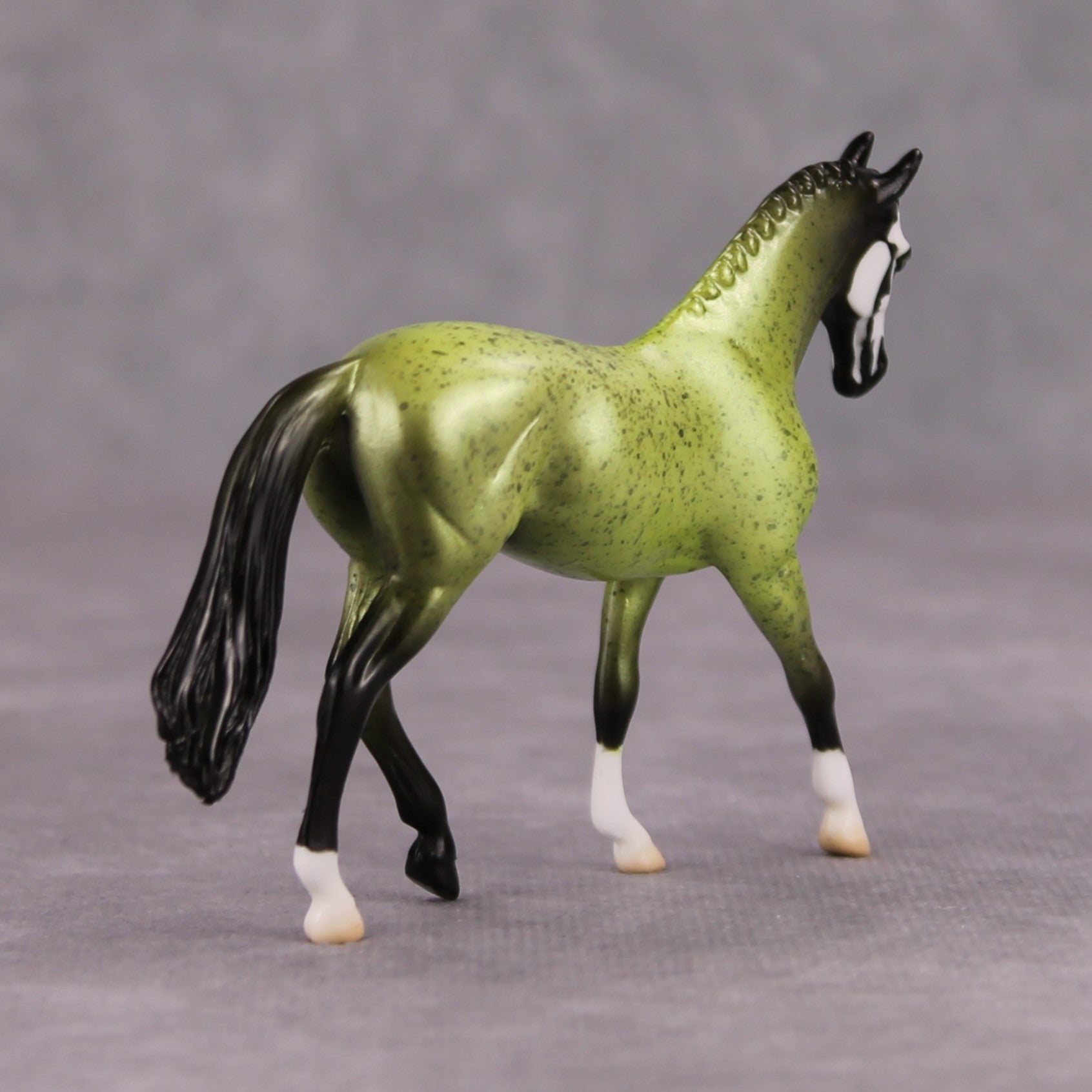 Spaceman OOAK Green Skull Deco Warmblood Chip By Jess Hamill MM24