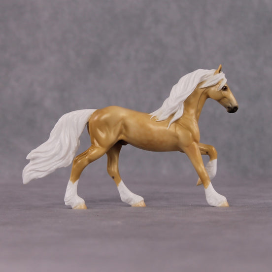 "Ciara" OOAK Dappled Palomino Friesian Chip By Ellen Robbins Shakespeare Sonnet 18 & 130 Chips CL25