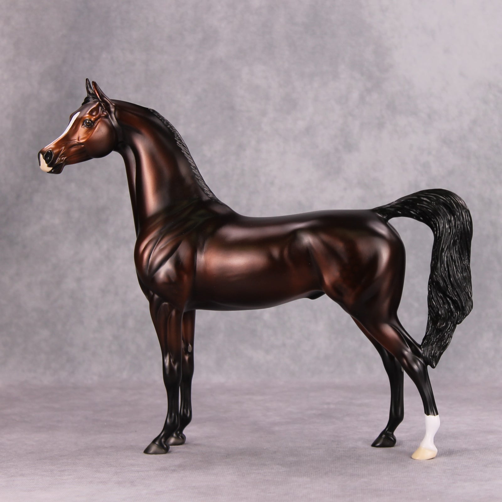 Petrichor OOAK Dappled Metallic Bay Arabian By Ellen Robbins MM24