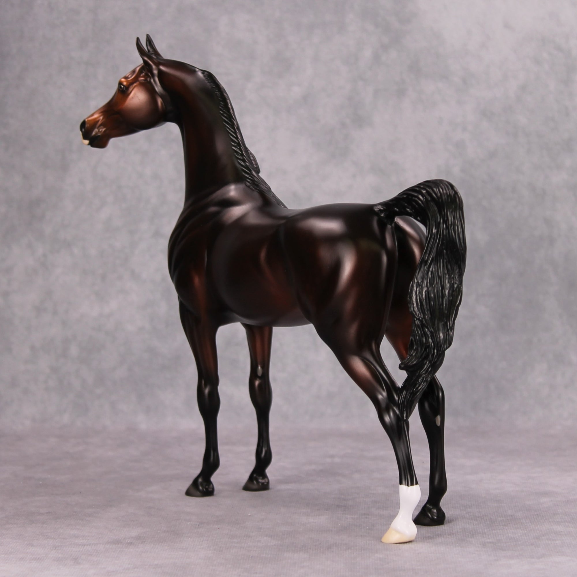 Petrichor OOAK Dappled Metallic Bay Arabian By Ellen Robbins MM24