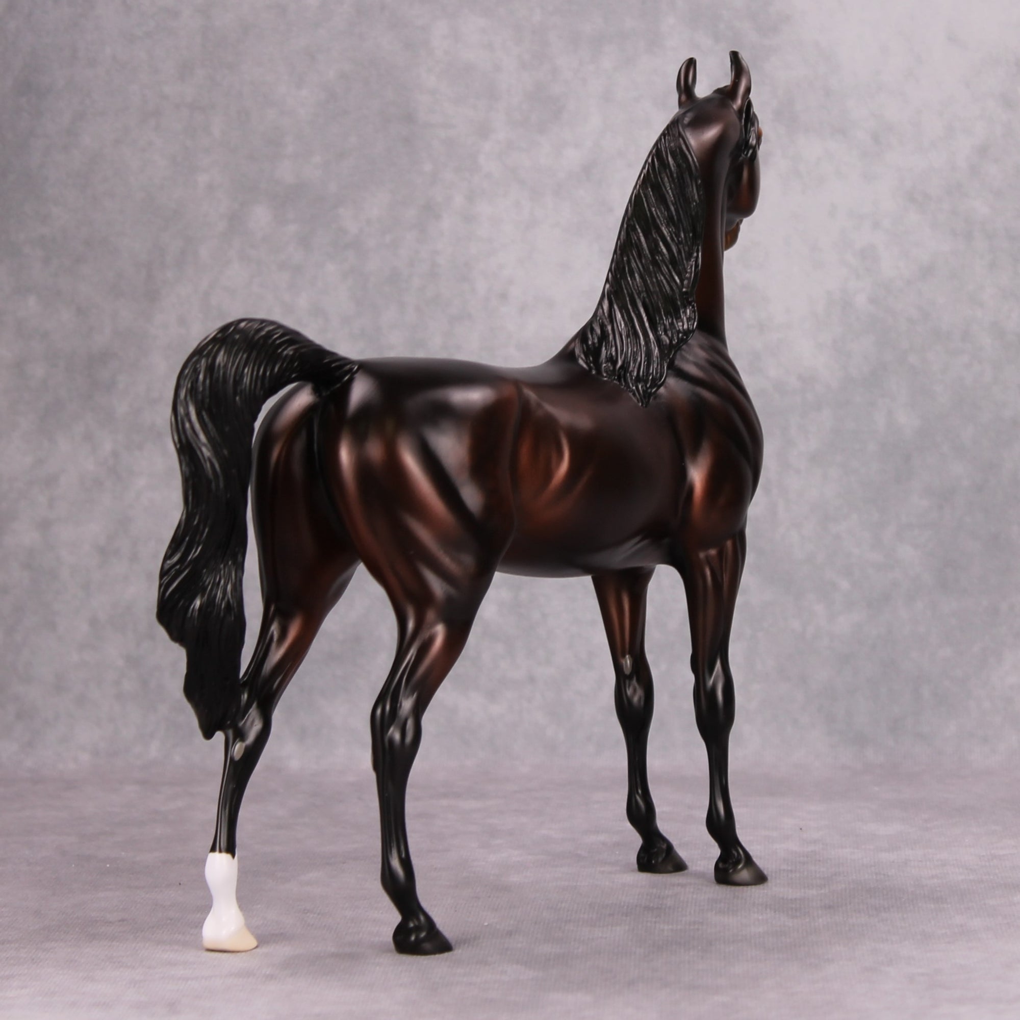 Petrichor OOAK Dappled Metallic Bay Arabian By Ellen Robbins MM24