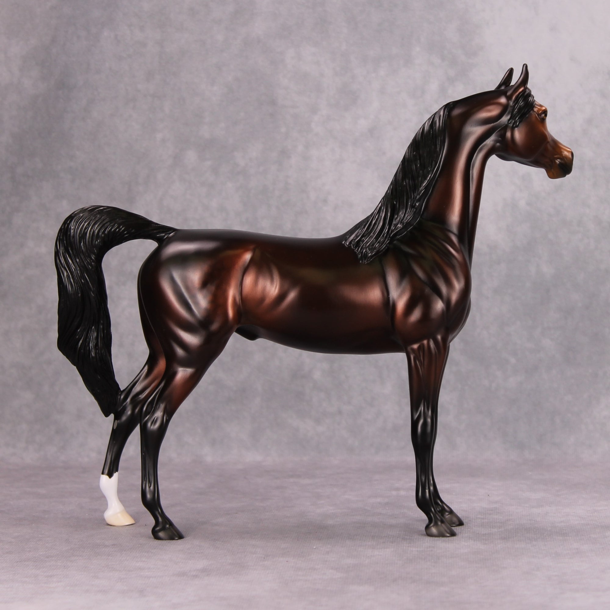 Petrichor OOAK Dappled Metallic Bay Arabian By Ellen Robbins MM24