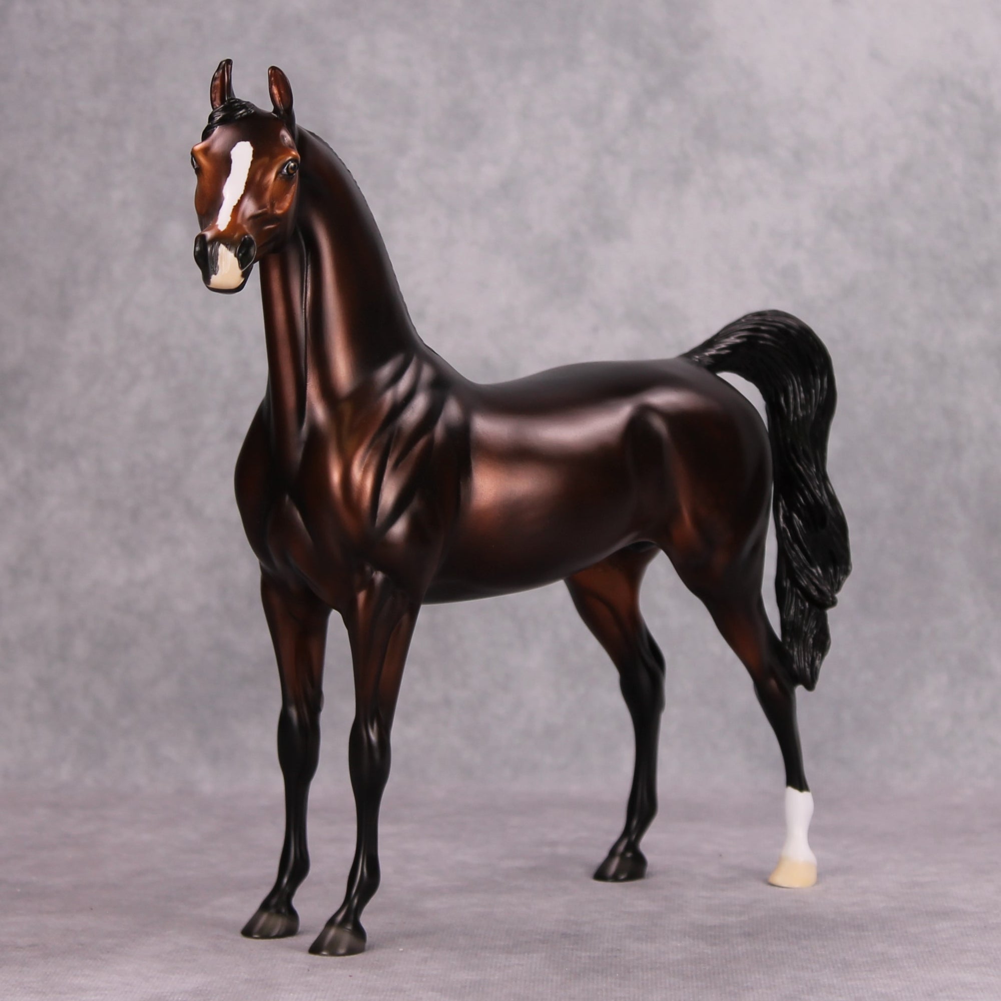 Petrichor OOAK Dappled Metallic Bay Arabian By Ellen Robbins MM24