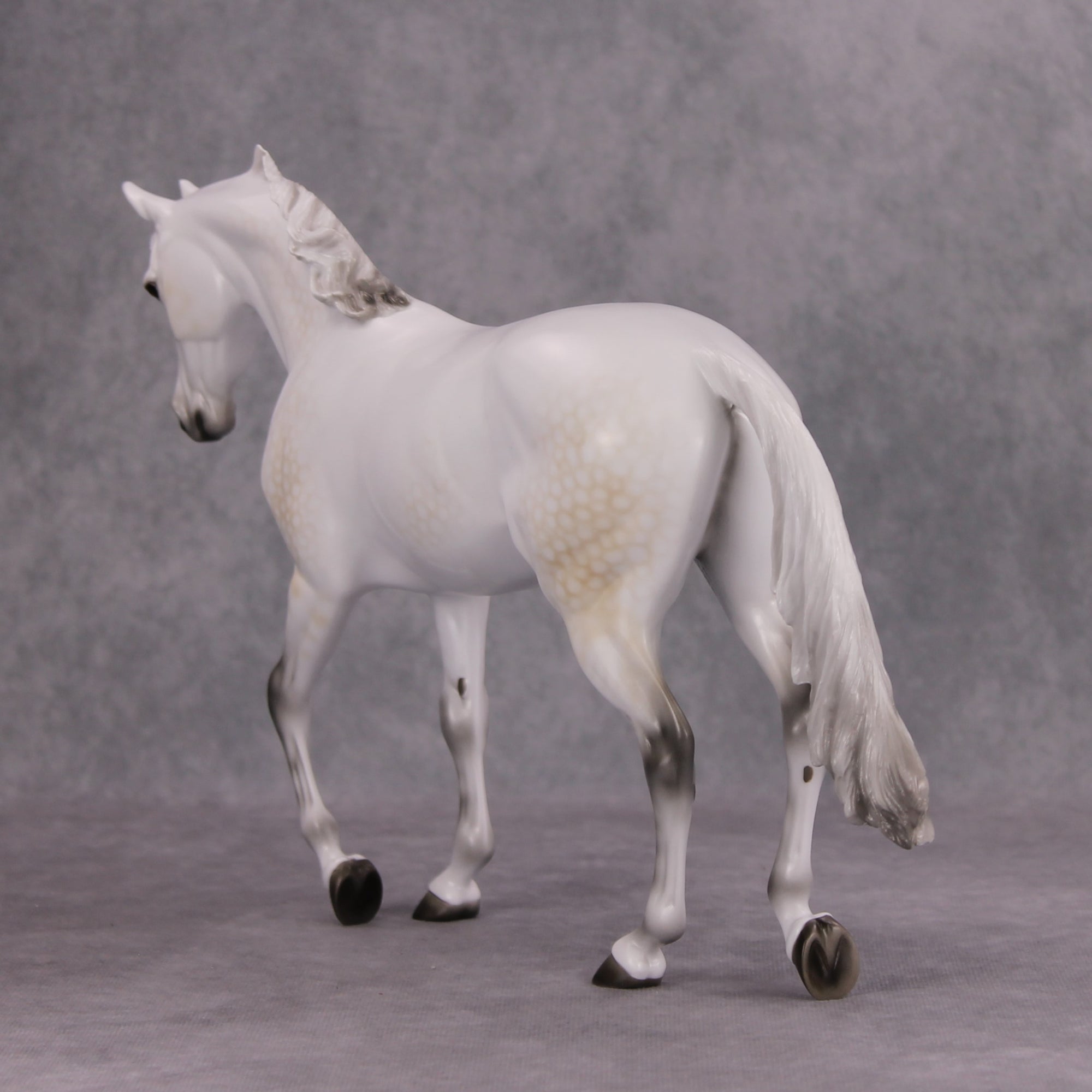 Ephermeral OOAK Dappled Buckskin Going Grey Thoroughbred By Ellen Robbins MM24
