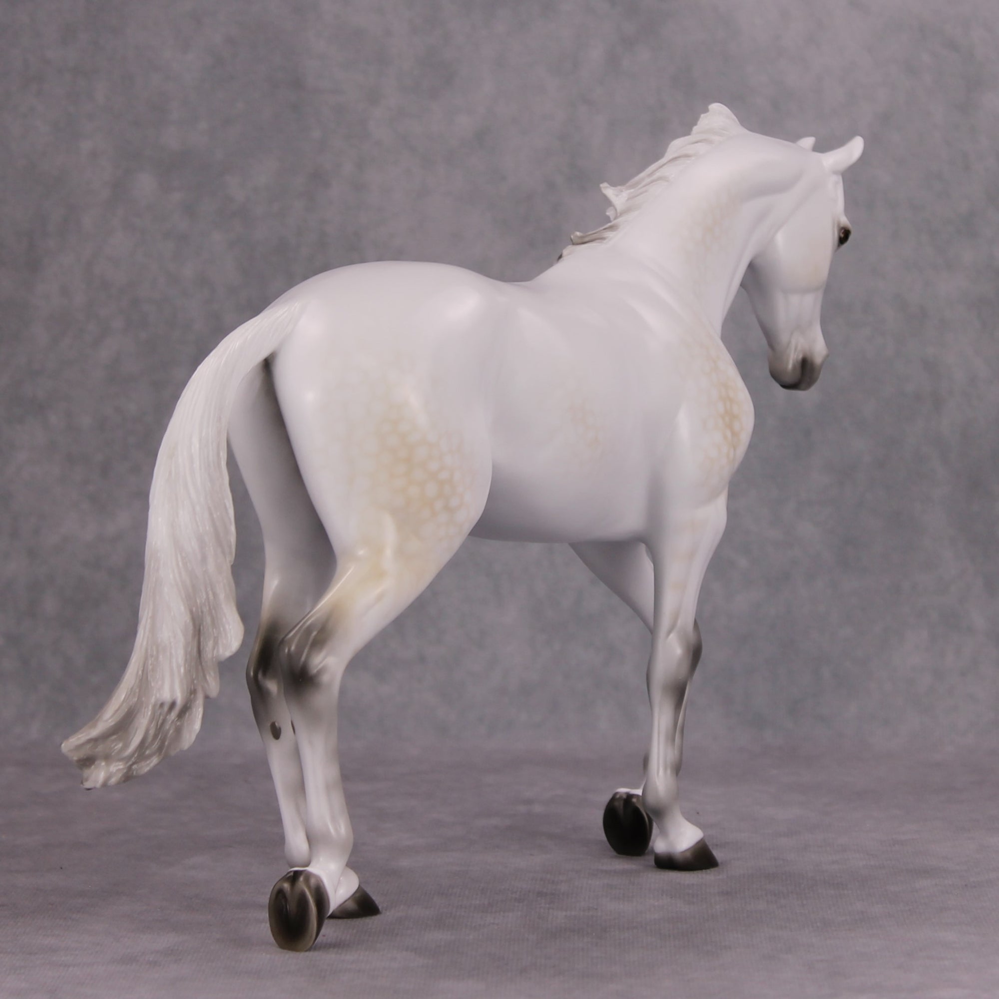 Ephermeral OOAK Dappled Buckskin Going Grey Thoroughbred By Ellen Robbins MM24