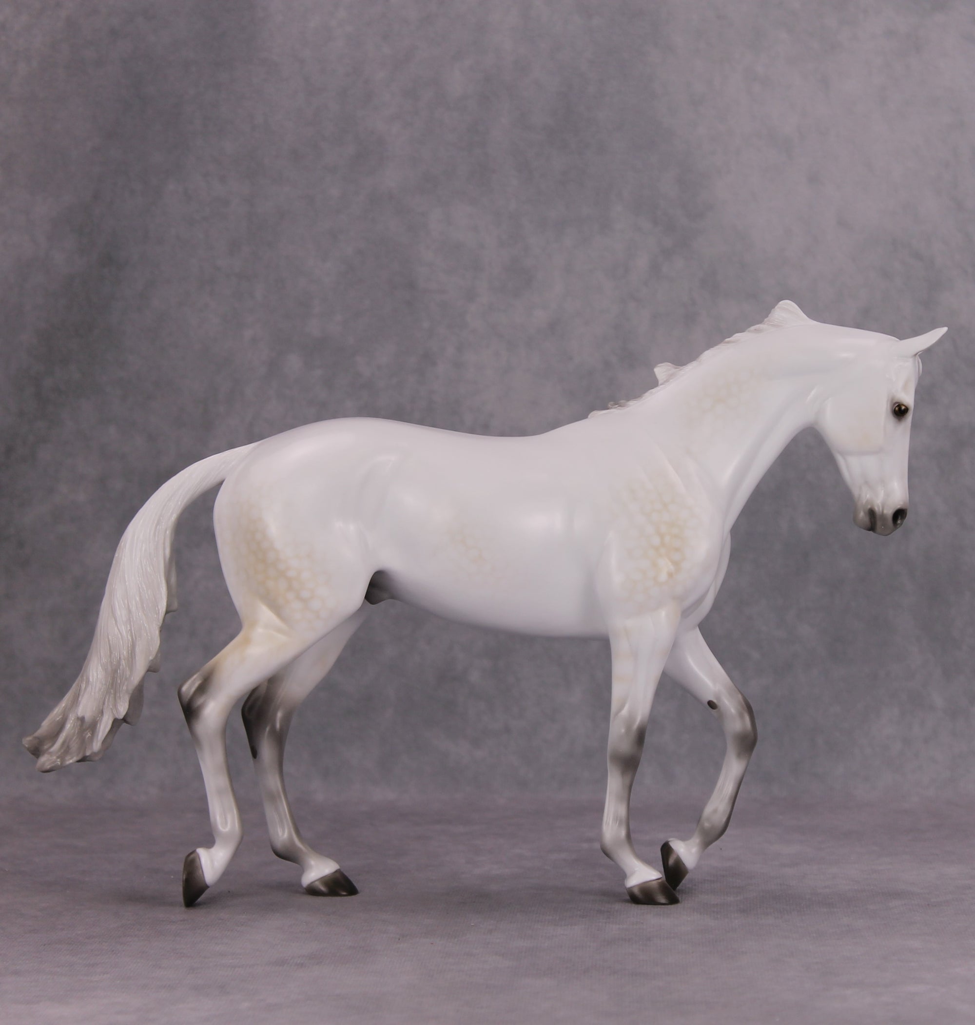Ephermeral OOAK Dappled Buckskin Going Grey Thoroughbred By Ellen Robbins MM24