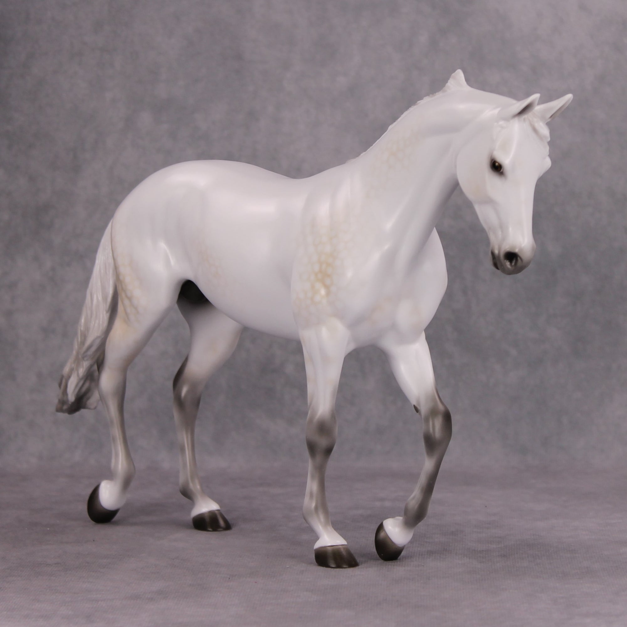 Ephermeral OOAK Dappled Buckskin Going Grey Thoroughbred By Ellen Robbins MM24