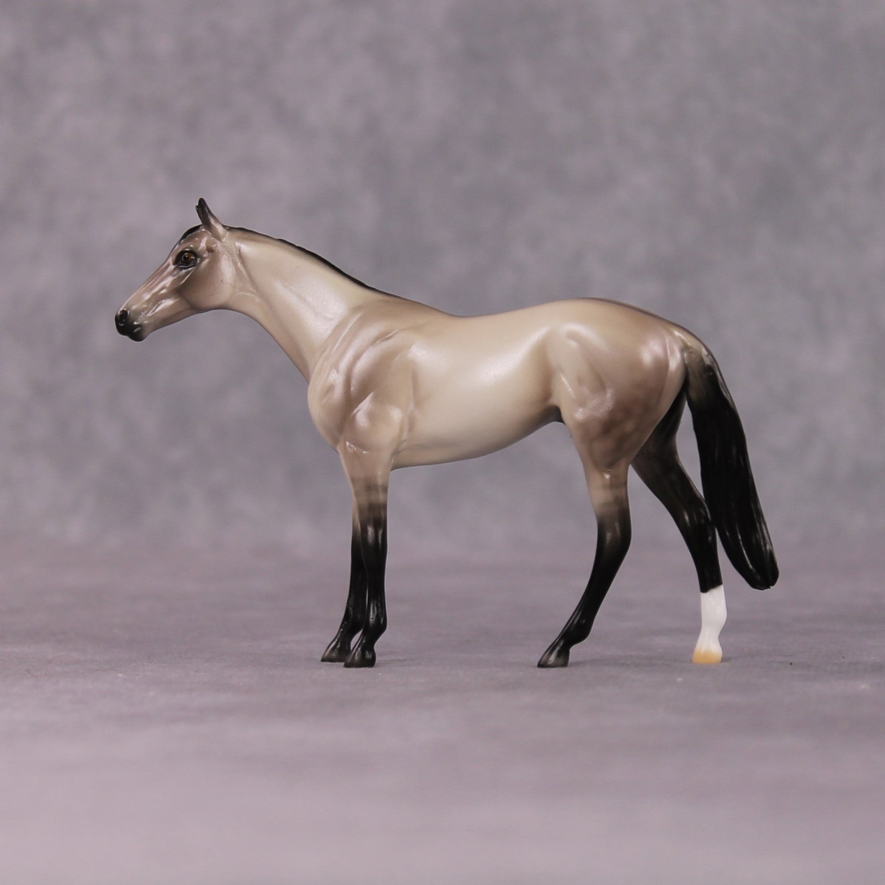 "Allusion" OOAK Dappled Grulla Thoroughbred Chip By Ellen Robbins Shakespeare Sonnet 18 &amp; 130 Chips CL25