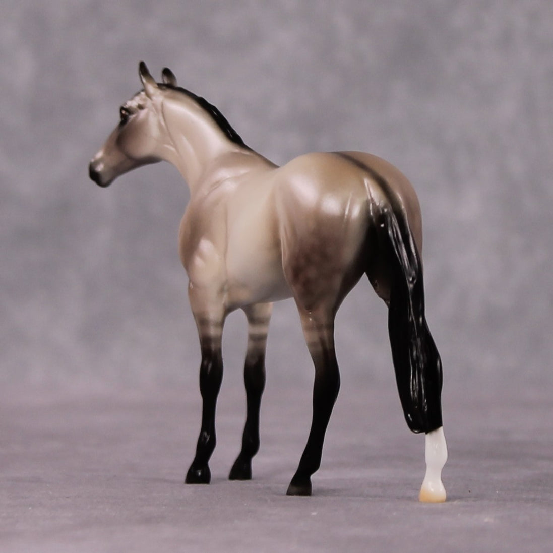 "Allusion" OOAK Dappled Grulla Thoroughbred Chip By Ellen Robbins Shakespeare Sonnet 18 & 130 Chips CL25
