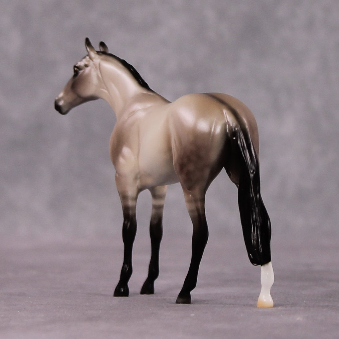"Allusion" OOAK Dappled Grulla Thoroughbred Chip By Ellen Robbins Shakespeare Sonnet 18 &amp; 130 Chips CL25