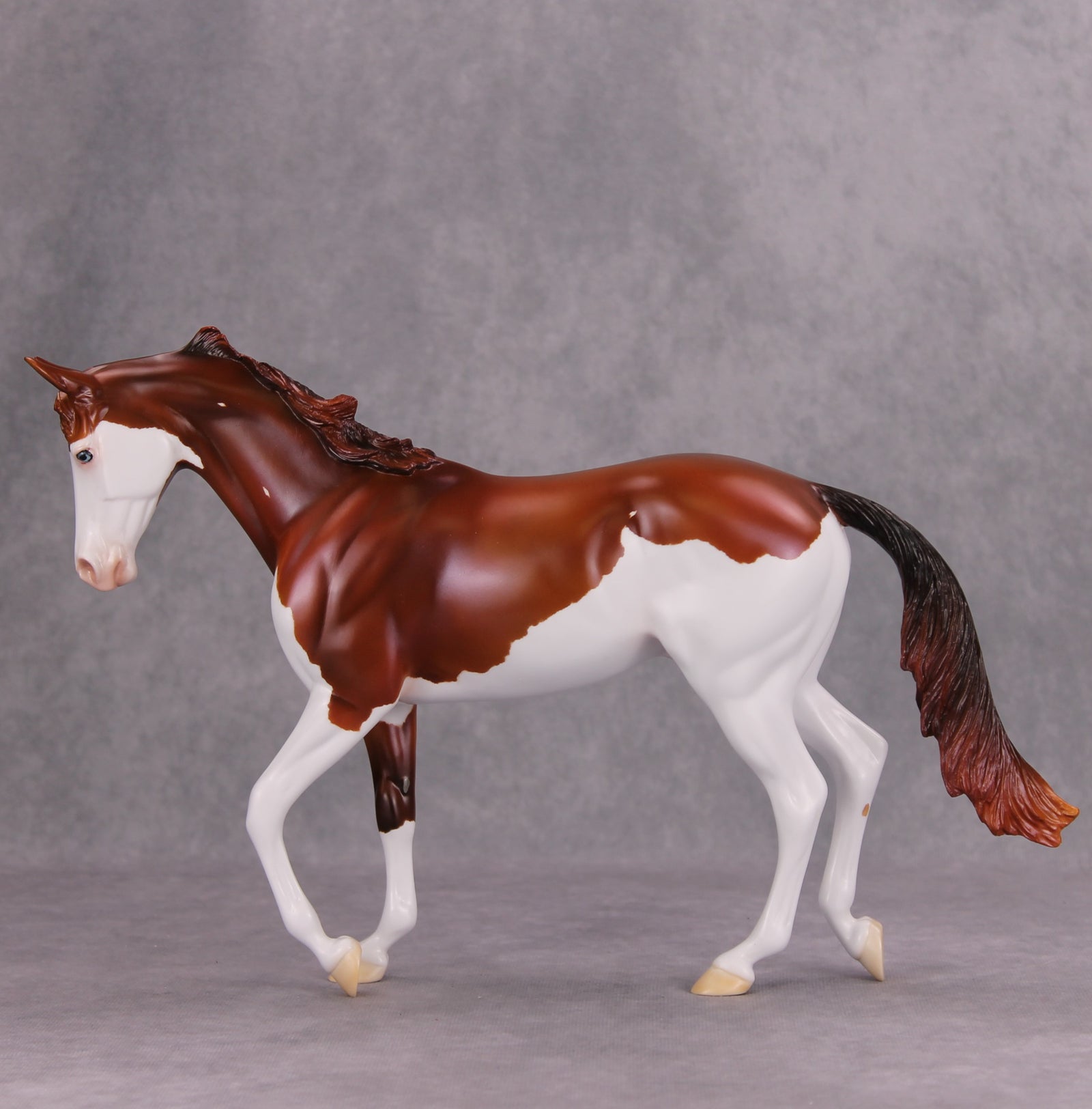Four Diamonds OOAK Chestnut Splash Thoroughbred By Ellen Robbins MM24