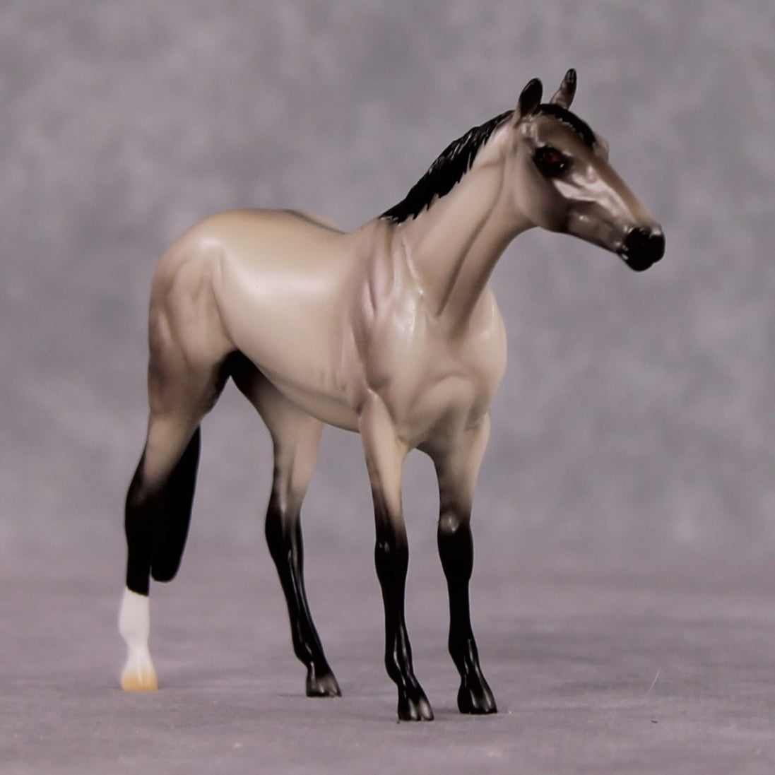 "Allusion" OOAK Dappled Grulla Thoroughbred Chip By Ellen Robbins Shakespeare Sonnet 18 & 130 Chips CL25