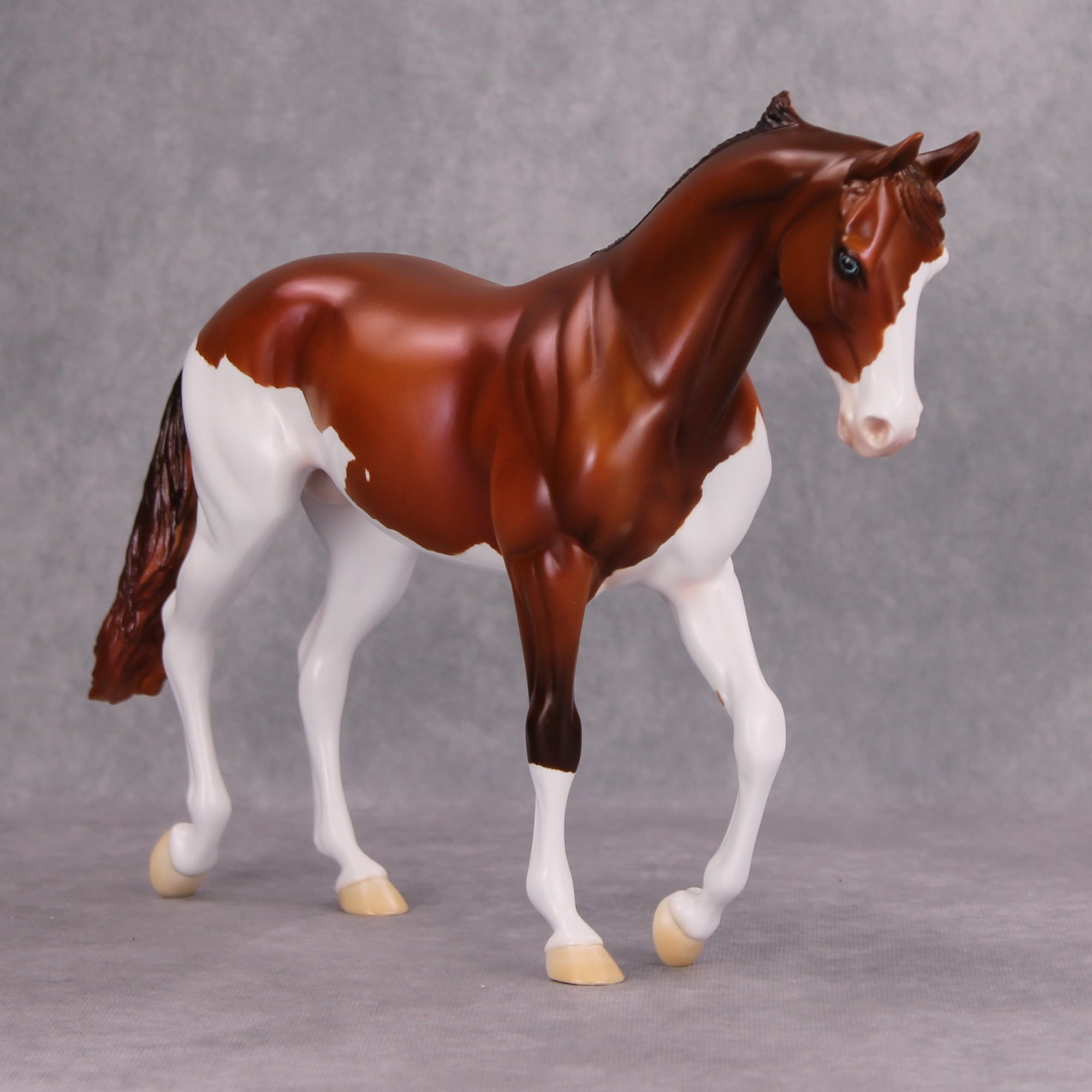 Four Diamonds OOAK Chestnut Splash Thoroughbred By Ellen Robbins MM24