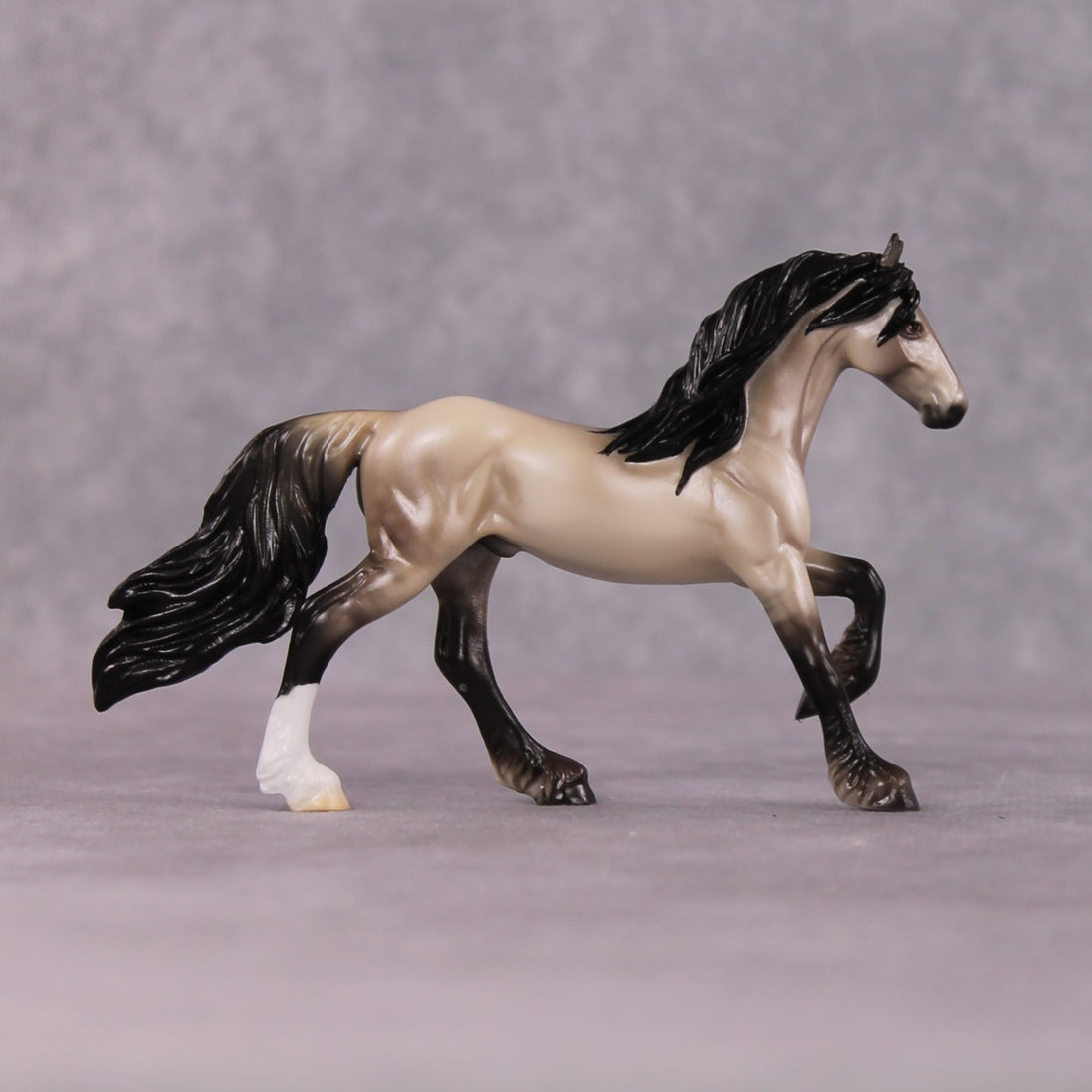 "Metaphor" OOAK Dappled Grulla Friesian Chip By Ellen Robbins Shakespeare Sonnet 18 & 130 Chips CL25