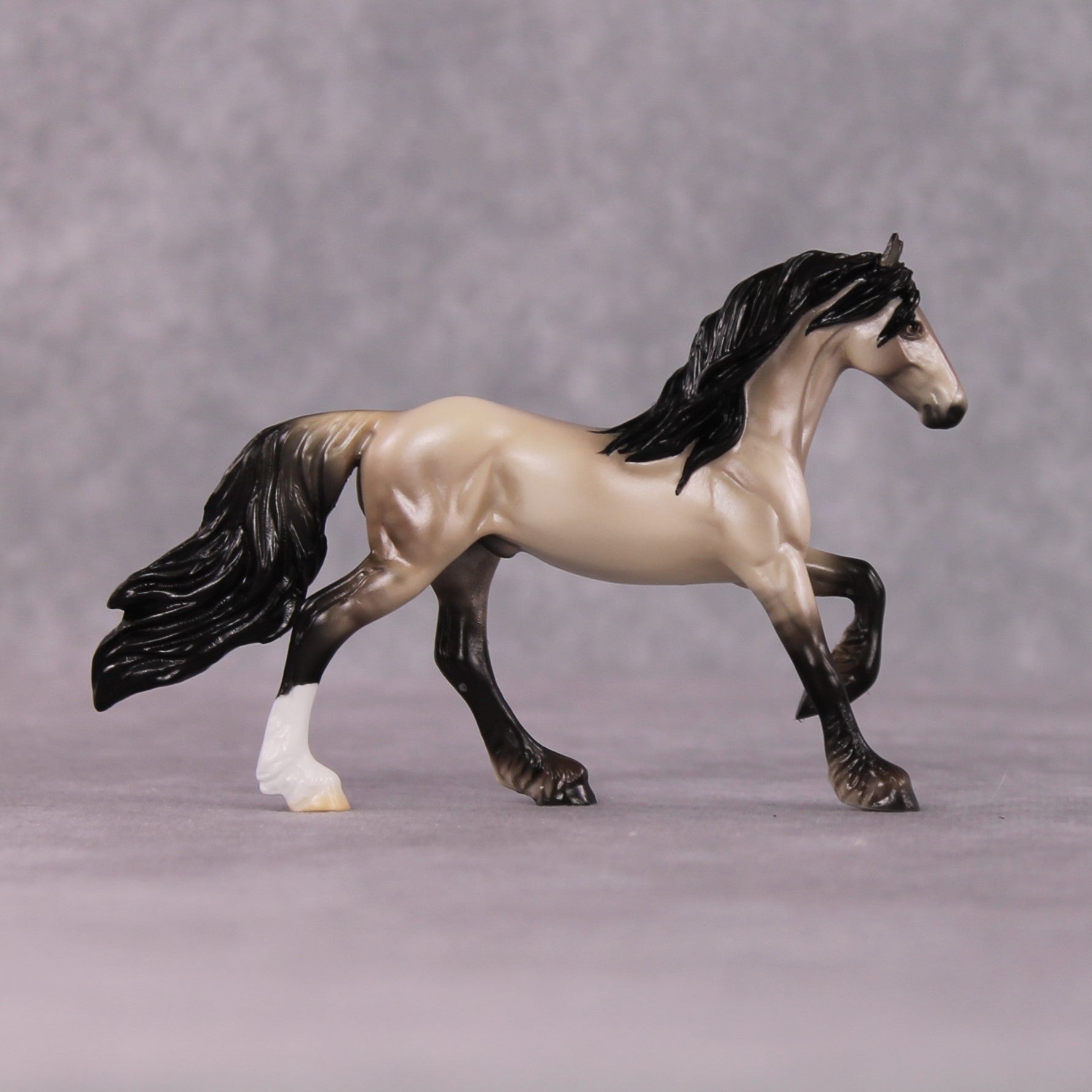 "Metaphor" OOAK Dappled Grulla Friesian Chip By Ellen Robbins Shakespeare Sonnet 18 &amp; 130 Chips CL25