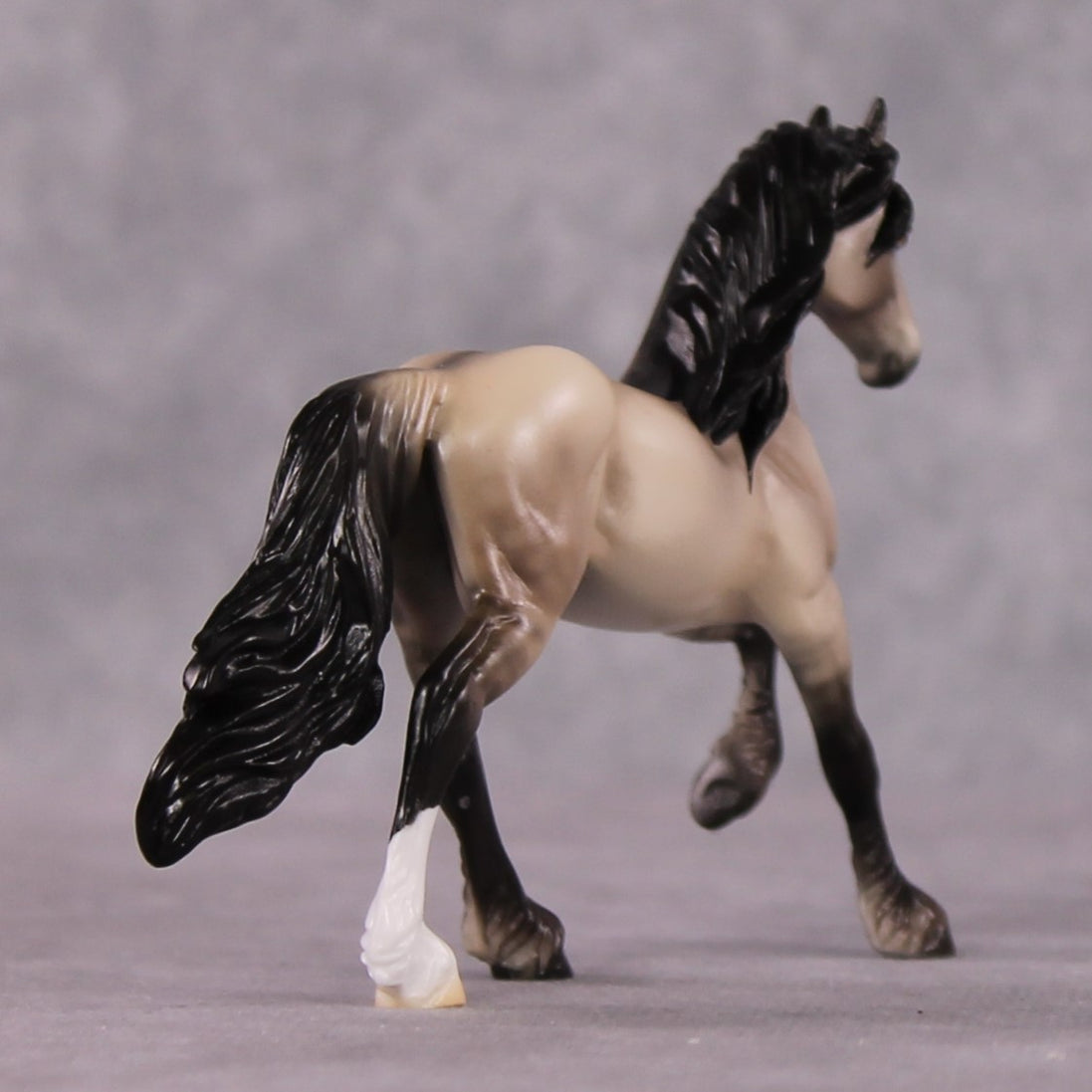 "Metaphor" OOAK Dappled Grulla Friesian Chip By Ellen Robbins Shakespeare Sonnet 18 & 130 Chips CL25