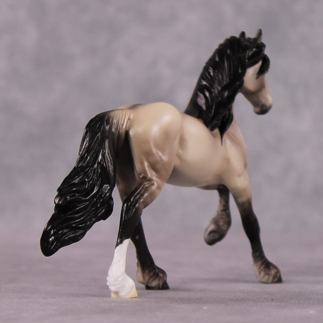 "Metaphor" OOAK Dappled Grulla Friesian Chip By Ellen Robbins Shakespeare Sonnet 18 &amp; 130 Chips CL25