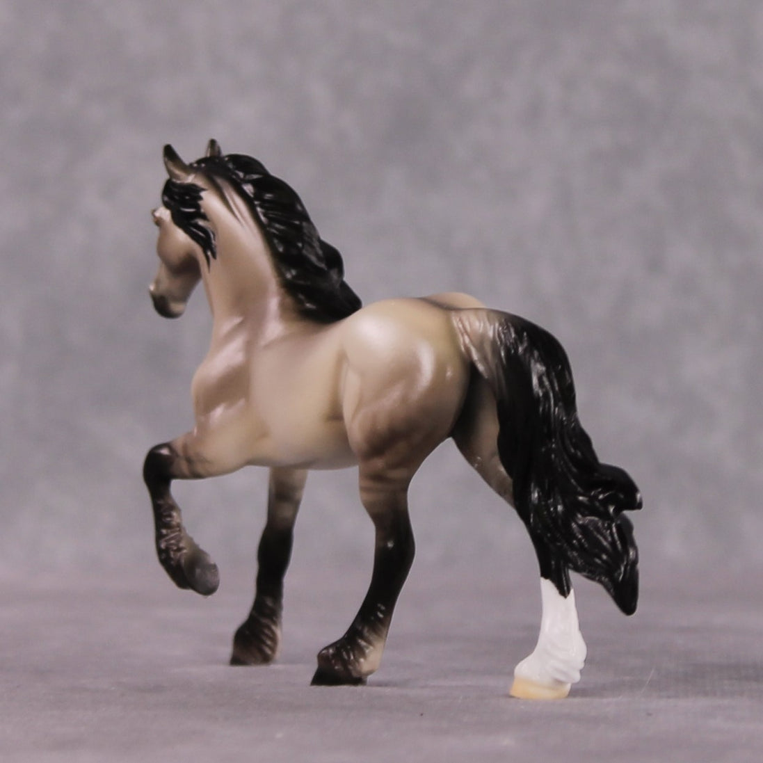 "Metaphor" OOAK Dappled Grulla Friesian Chip By Ellen Robbins Shakespeare Sonnet 18 & 130 Chips CL25