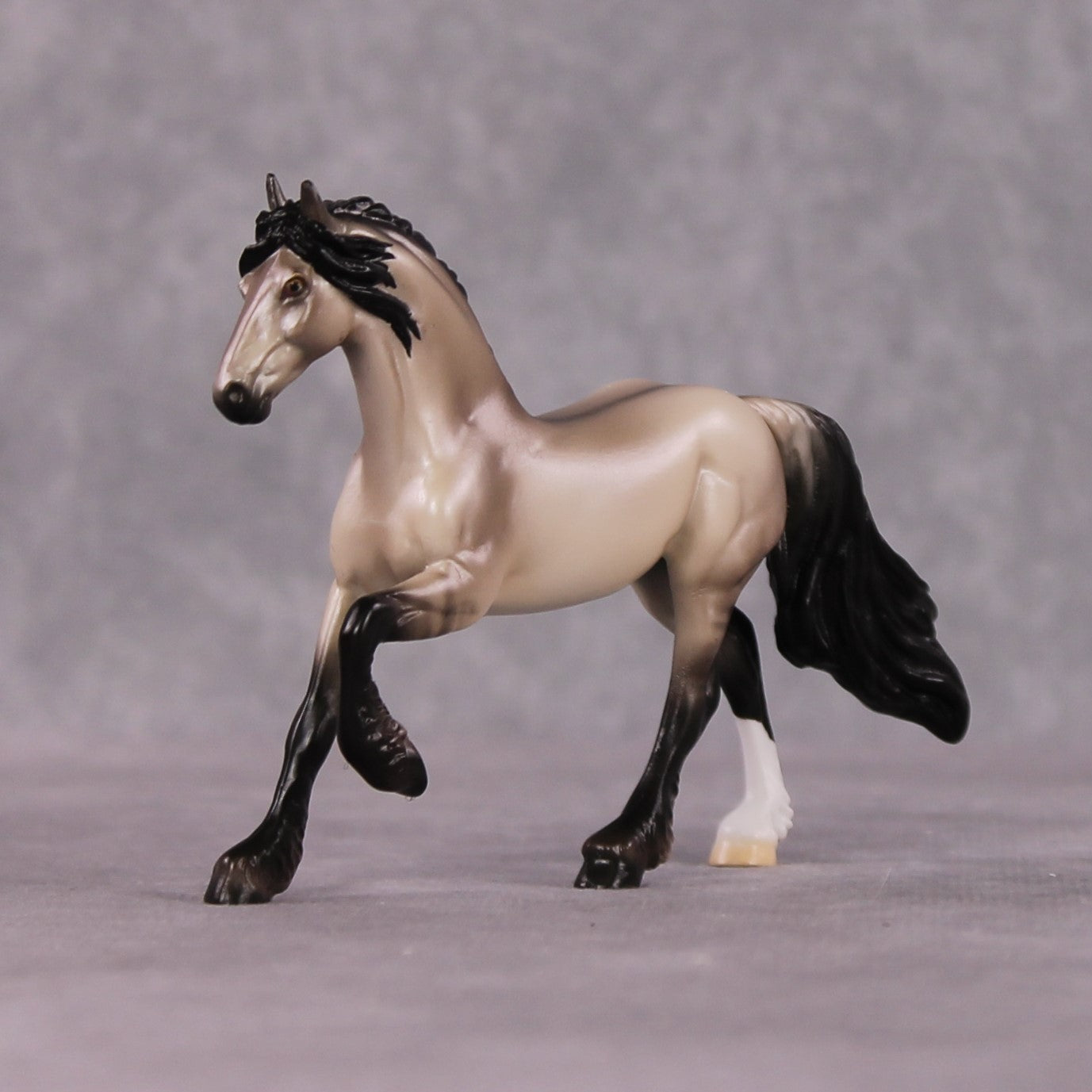 "Metaphor" OOAK Dappled Grulla Friesian Chip By Ellen Robbins Shakespeare Sonnet 18 &amp; 130 Chips CL25