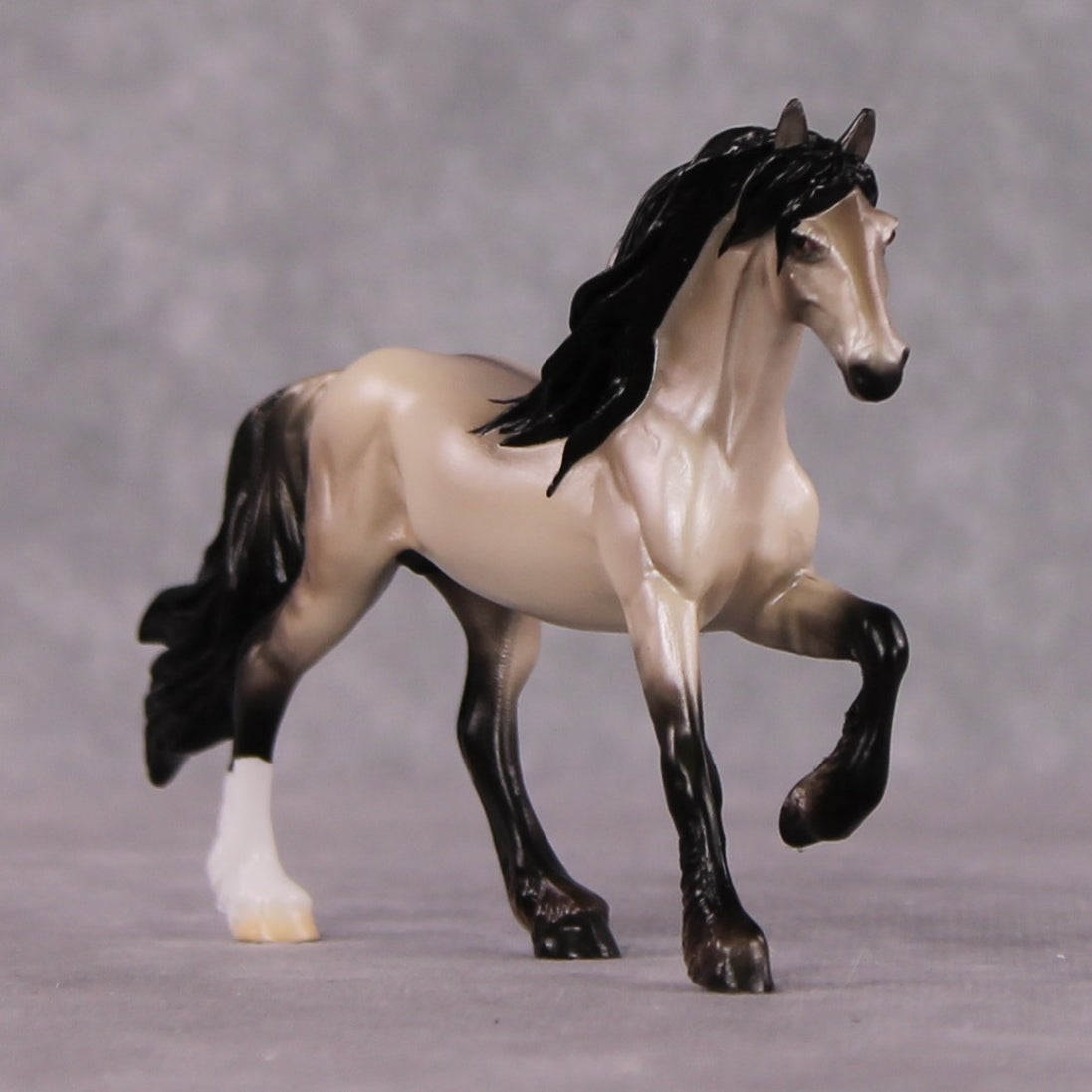 "Metaphor" OOAK Dappled Grulla Friesian Chip By Ellen Robbins Shakespeare Sonnet 18 & 130 Chips CL25
