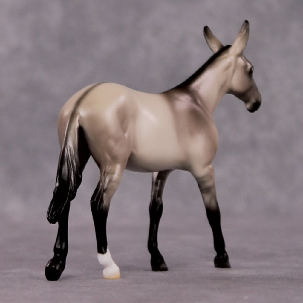 "Anaphora" OOAK Dappled Grulla Mule Chip By Ellen Robbins Shakespeare Sonnet 18 & 130 Chips CL25