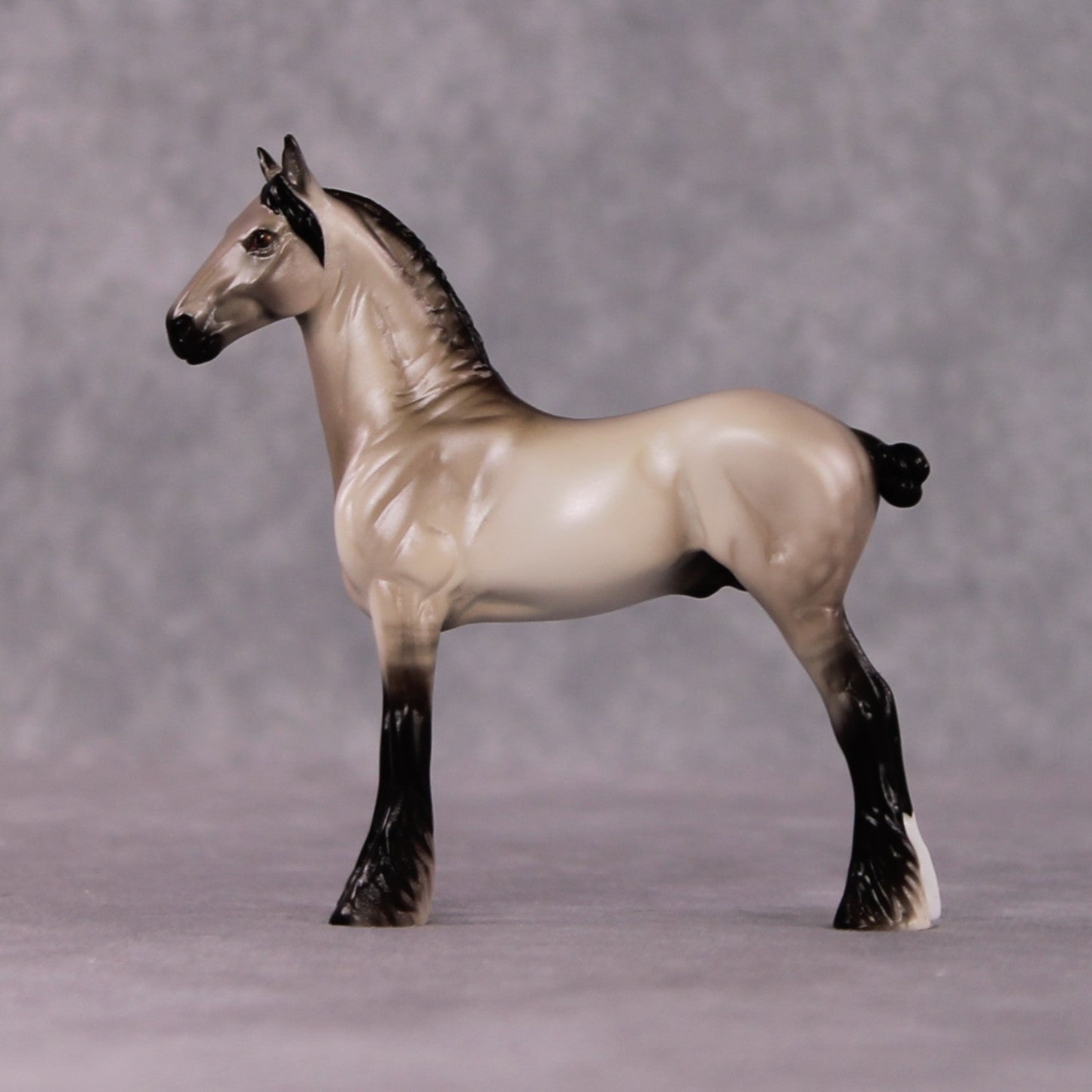 "Alliteration" OOAK Dappled Grulla Drafter Chip By Ellen Robbins Shakespeare Sonnet 18 & 130 Chips CL25