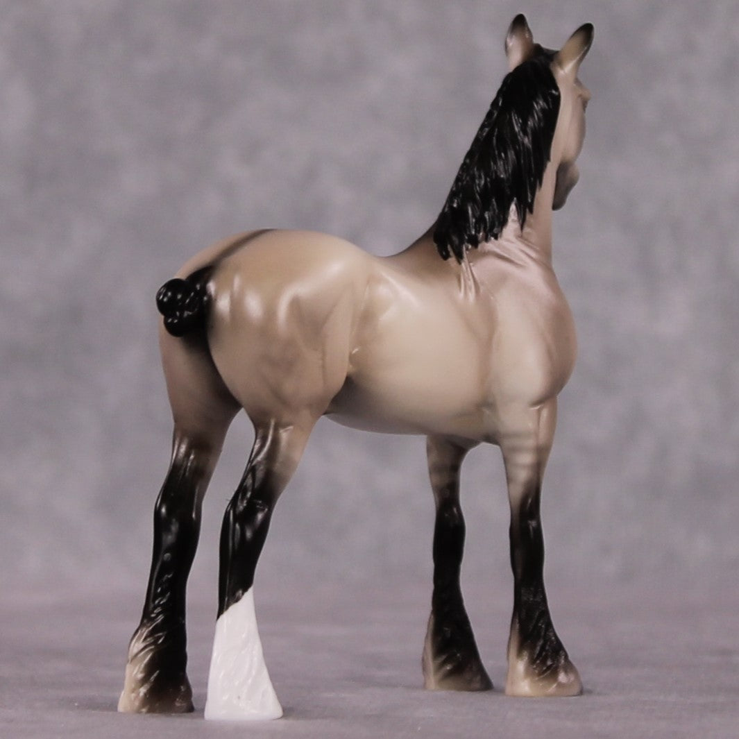 "Alliteration" OOAK Dappled Grulla Drafter Chip By Ellen Robbins Shakespeare Sonnet 18 &amp; 130 Chips CL25