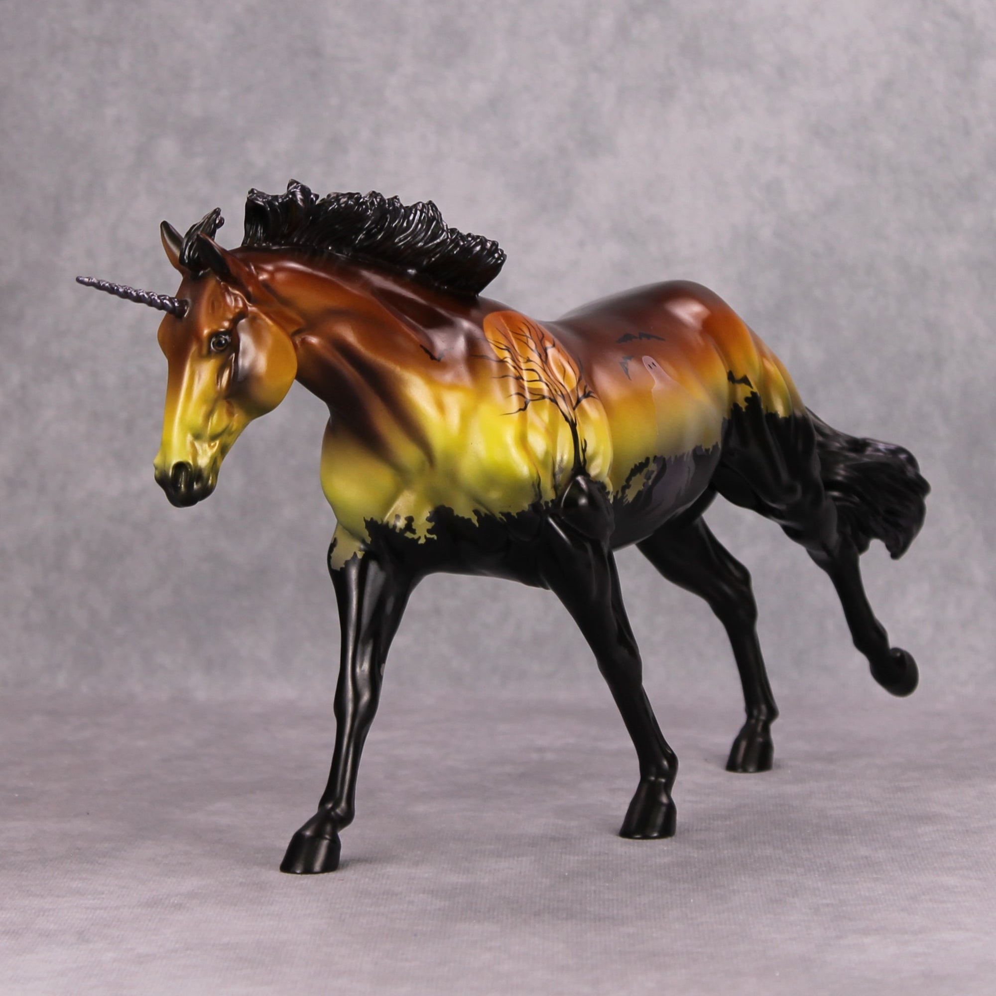 In The Shell OOAK Deco Graveyard Custom Unicorn Remington By Dawn Quick MM24